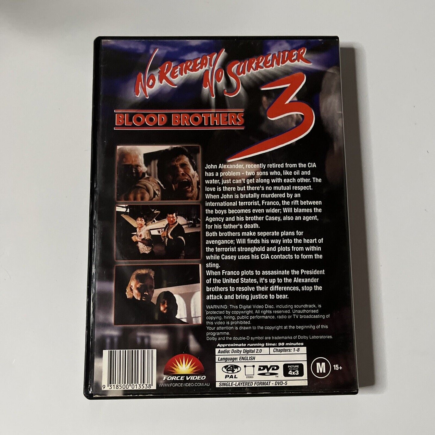 No Retreat, No Surrender 3 - Blood Brothers (DVD, 1990) Loren Avedon, Region 4