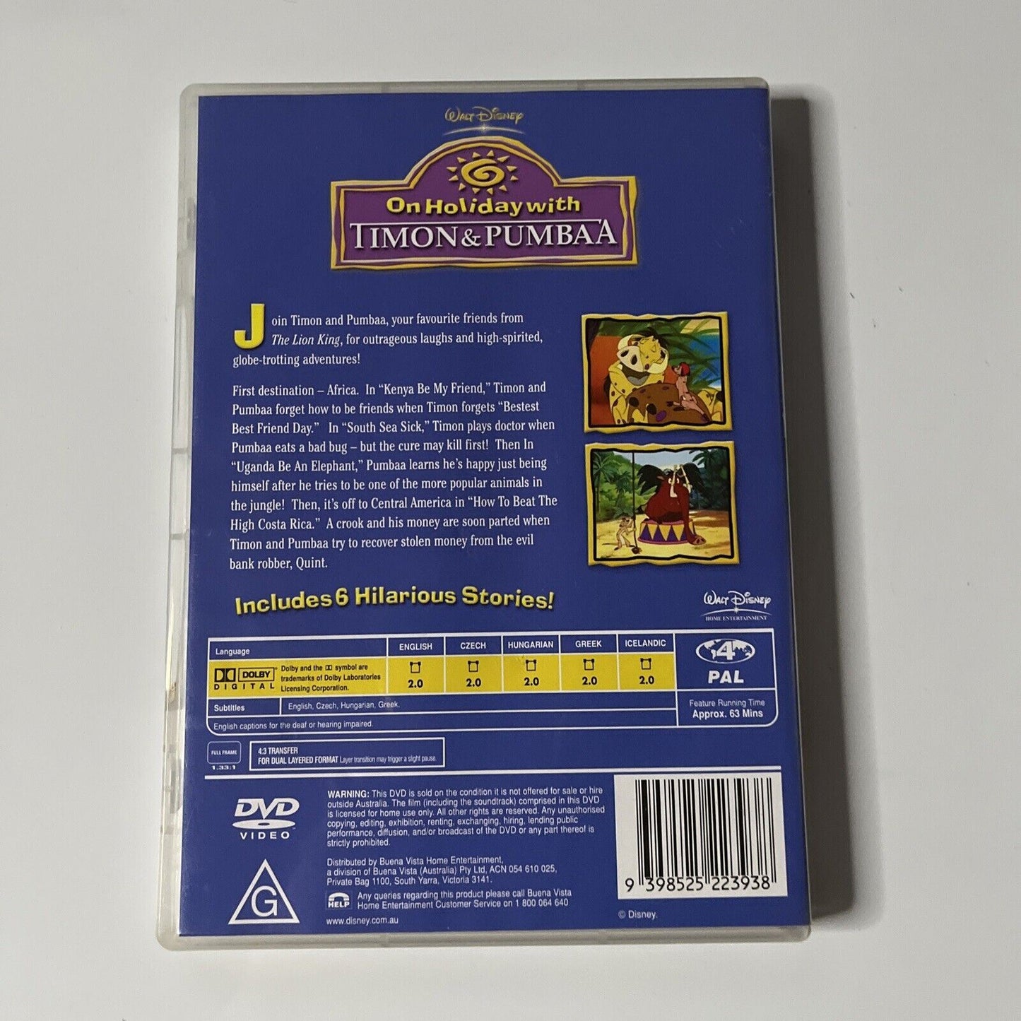 On Holiday With Timon & Pumbaa (DVD) Region 4 Walt Disney