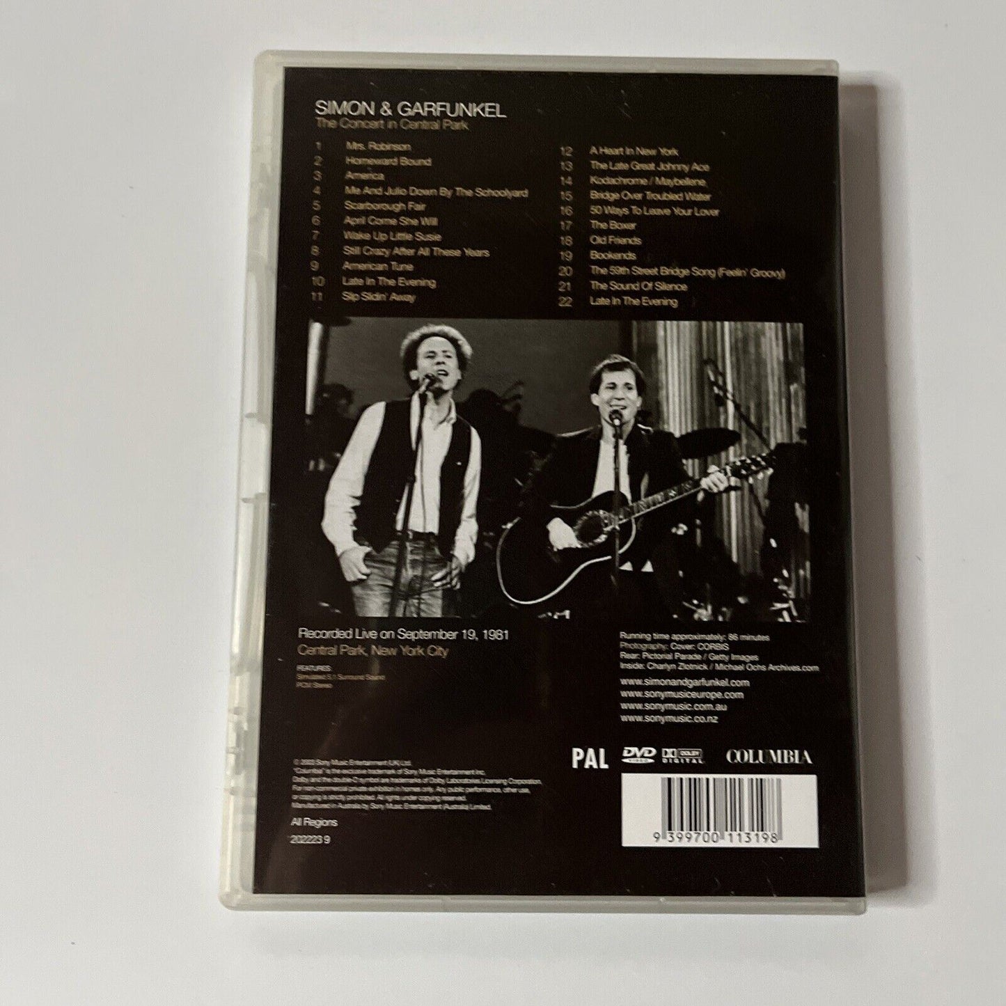 Simon and Garfunkel - The Concert in Central Park (DVD, 2003) All Regions