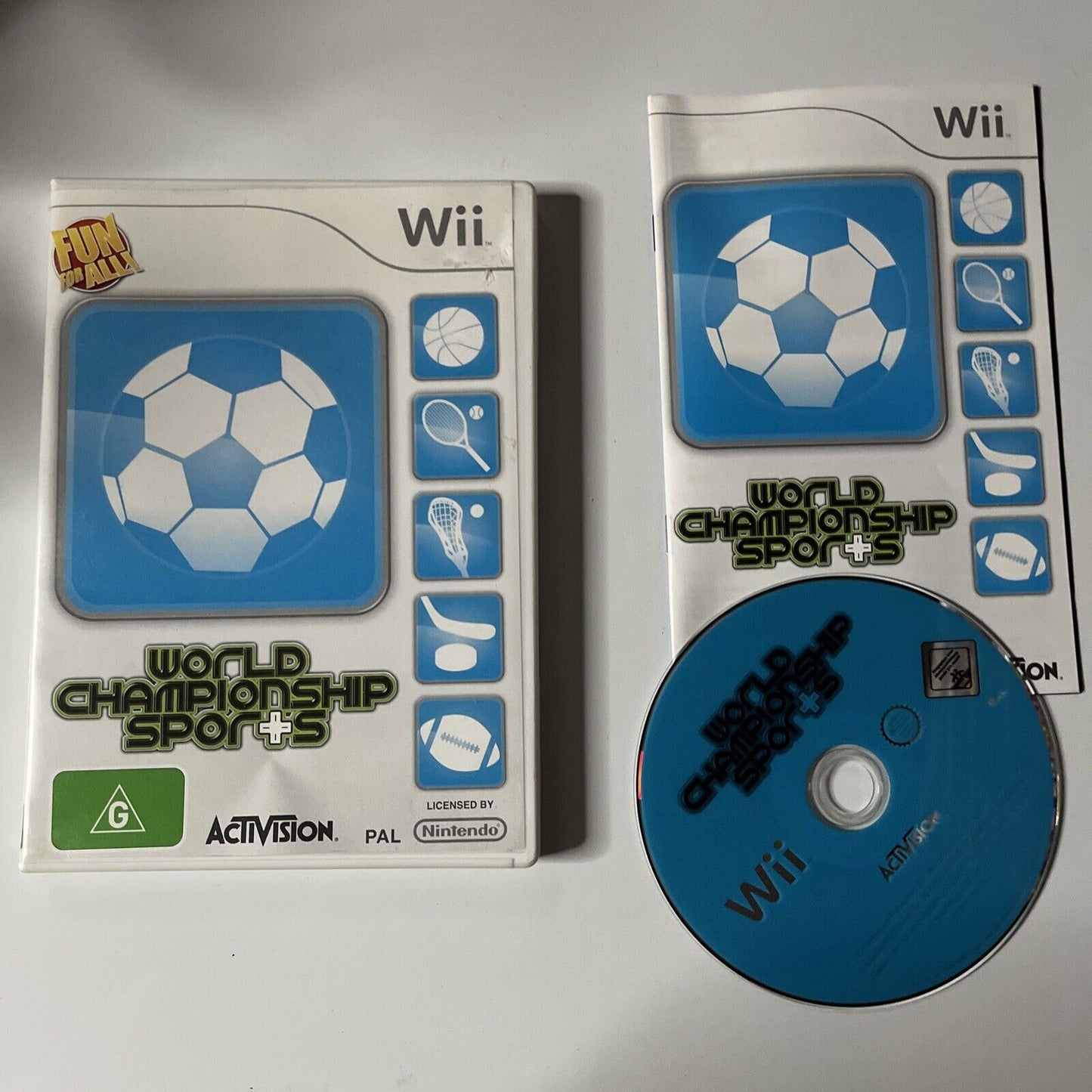 World Championship Sports - Nintendo Wii Game (PAL) Instruction manual included