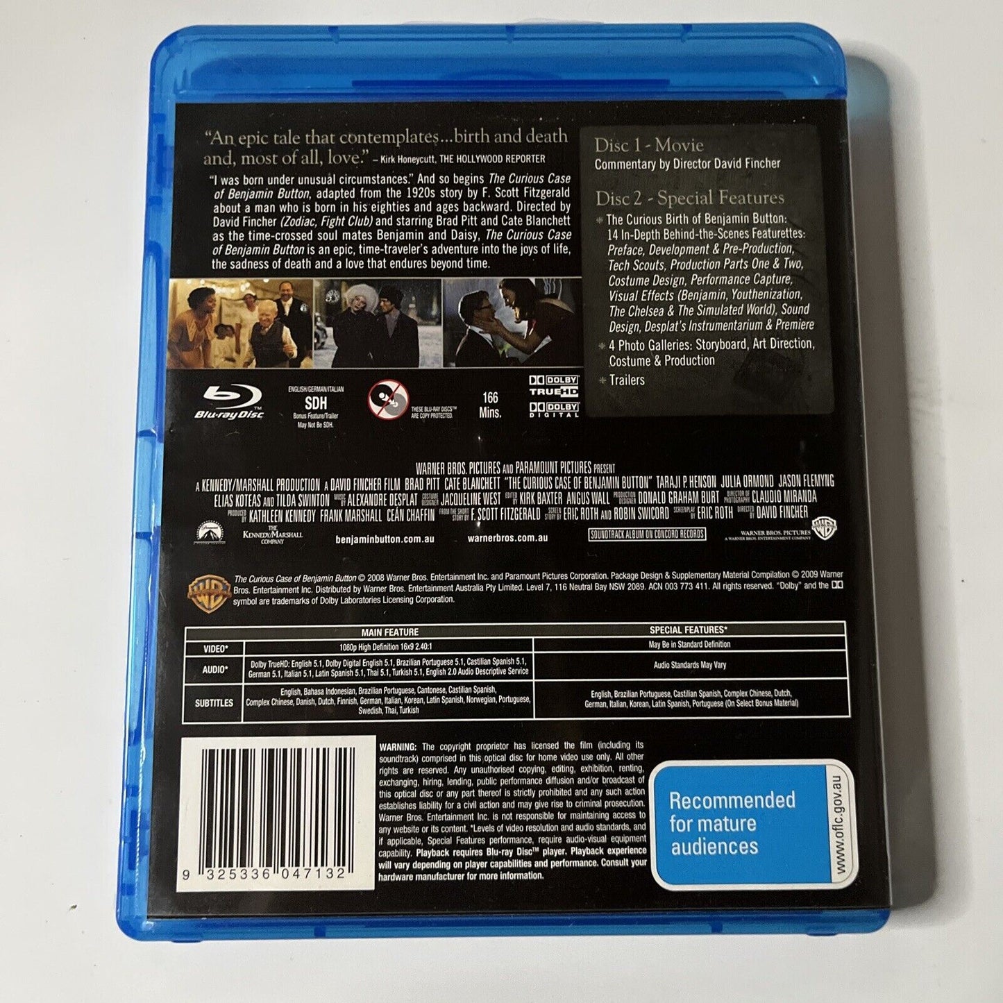 The Curious Case of Benjamin Button - Two Disc Edition (Blu-Ray, 2008) Region B