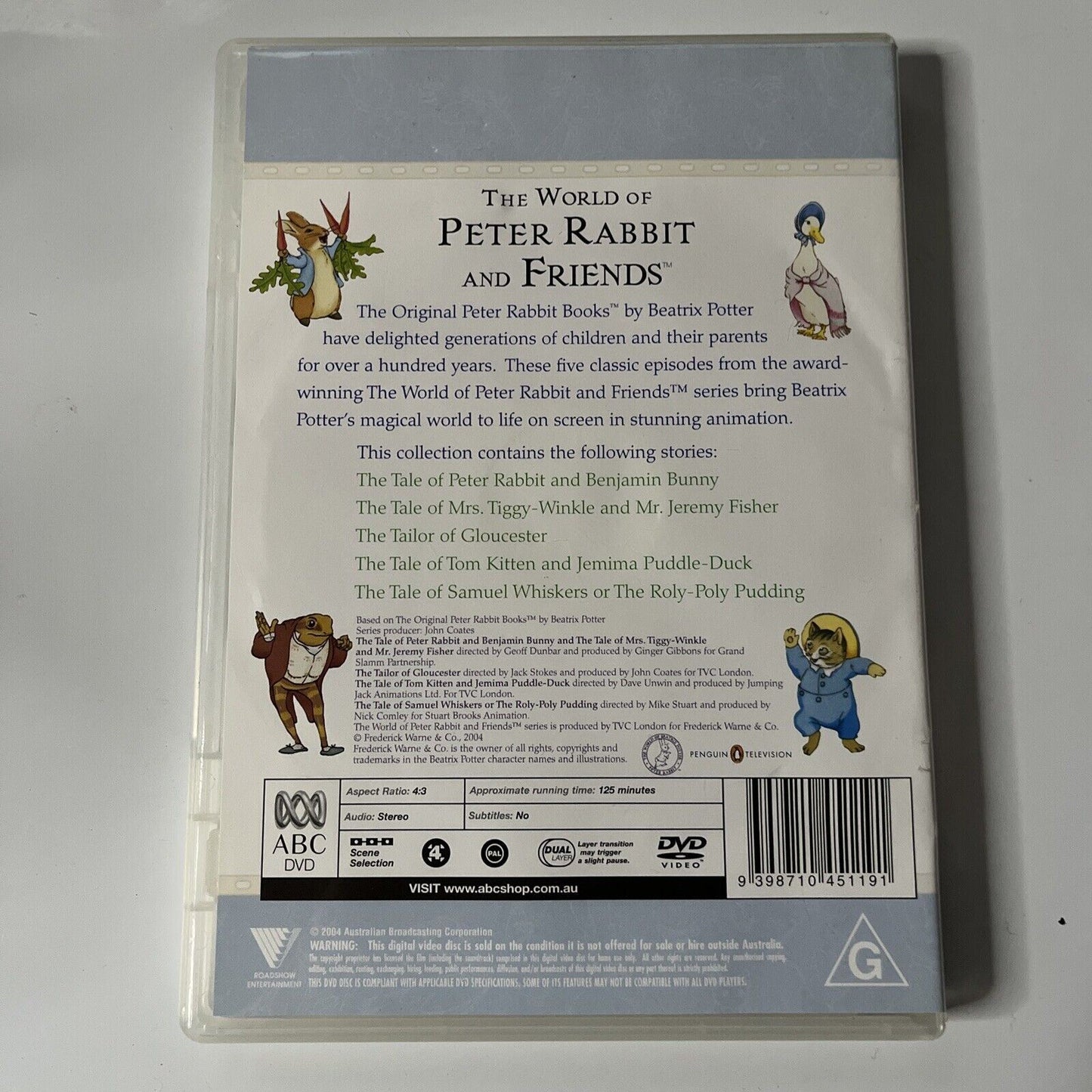 Beatrix Potter - The World of Peter Rabbit and Friends (DVD, 1993) NEW Region 4