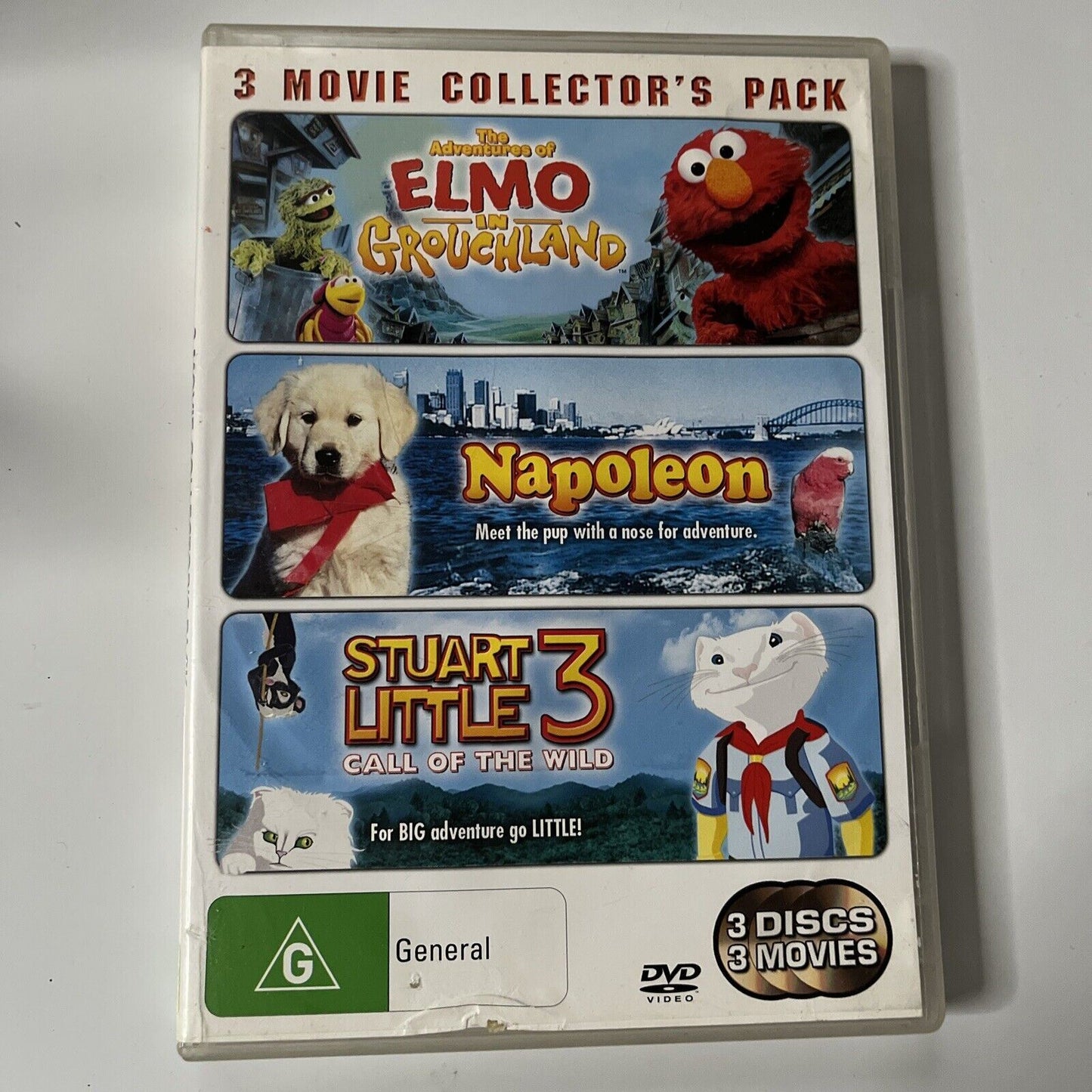 Adventures Of Elmo In Grouchland / Napoleon / Stuart Little 3 (DVD, 1999)