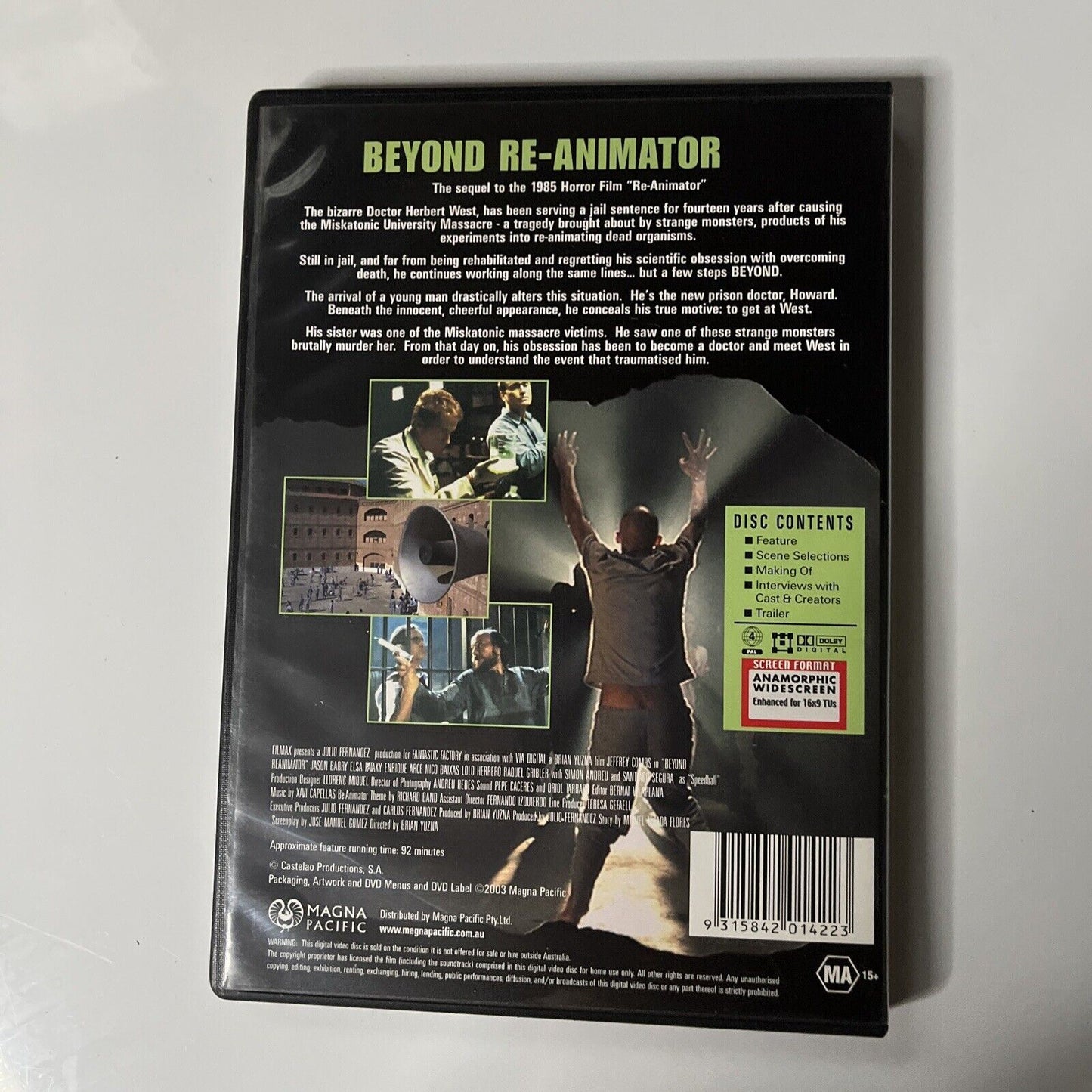 Beyond Re-Animator (DVD, 2003) Jeffrey Combs, Jason Barry, Region 4