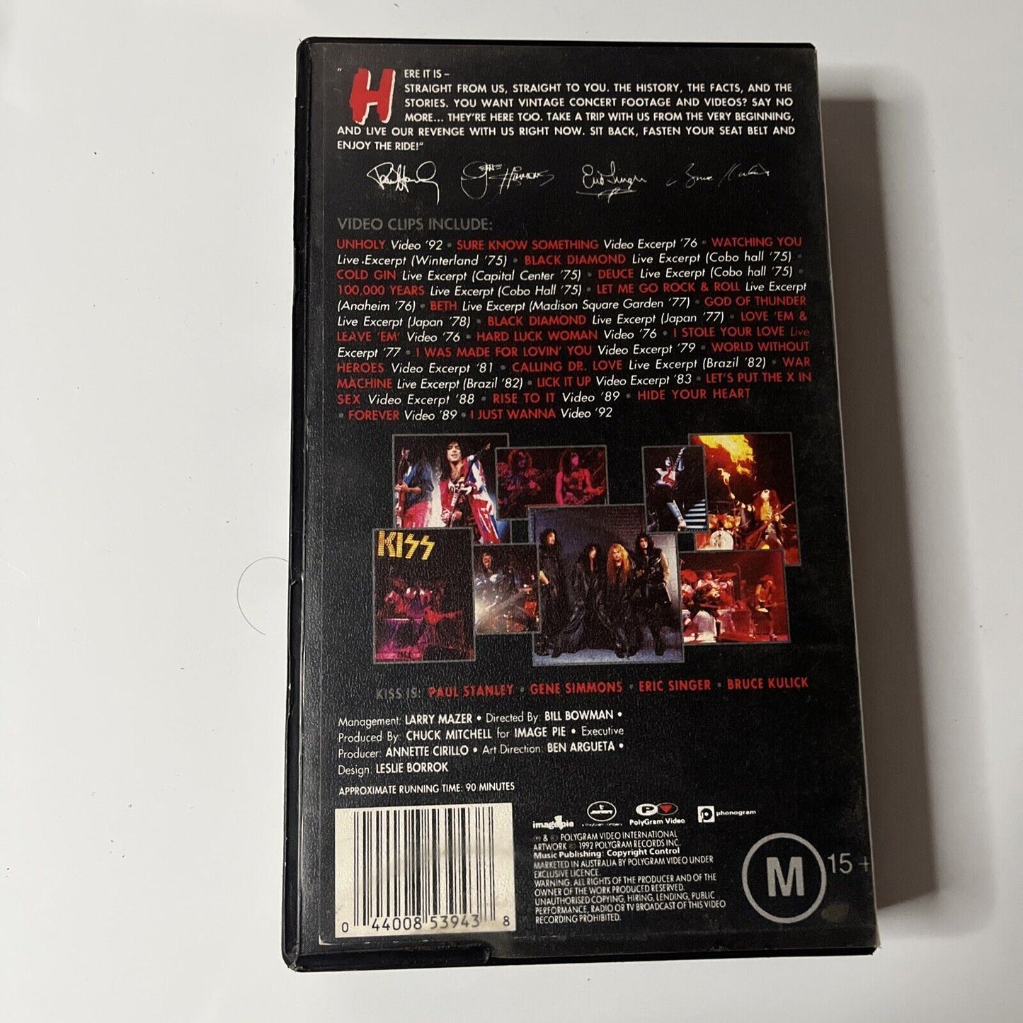 KISS - X-TREME CLOSE-UP The History The Facts The Stories (VHS Tape 1992) PAL