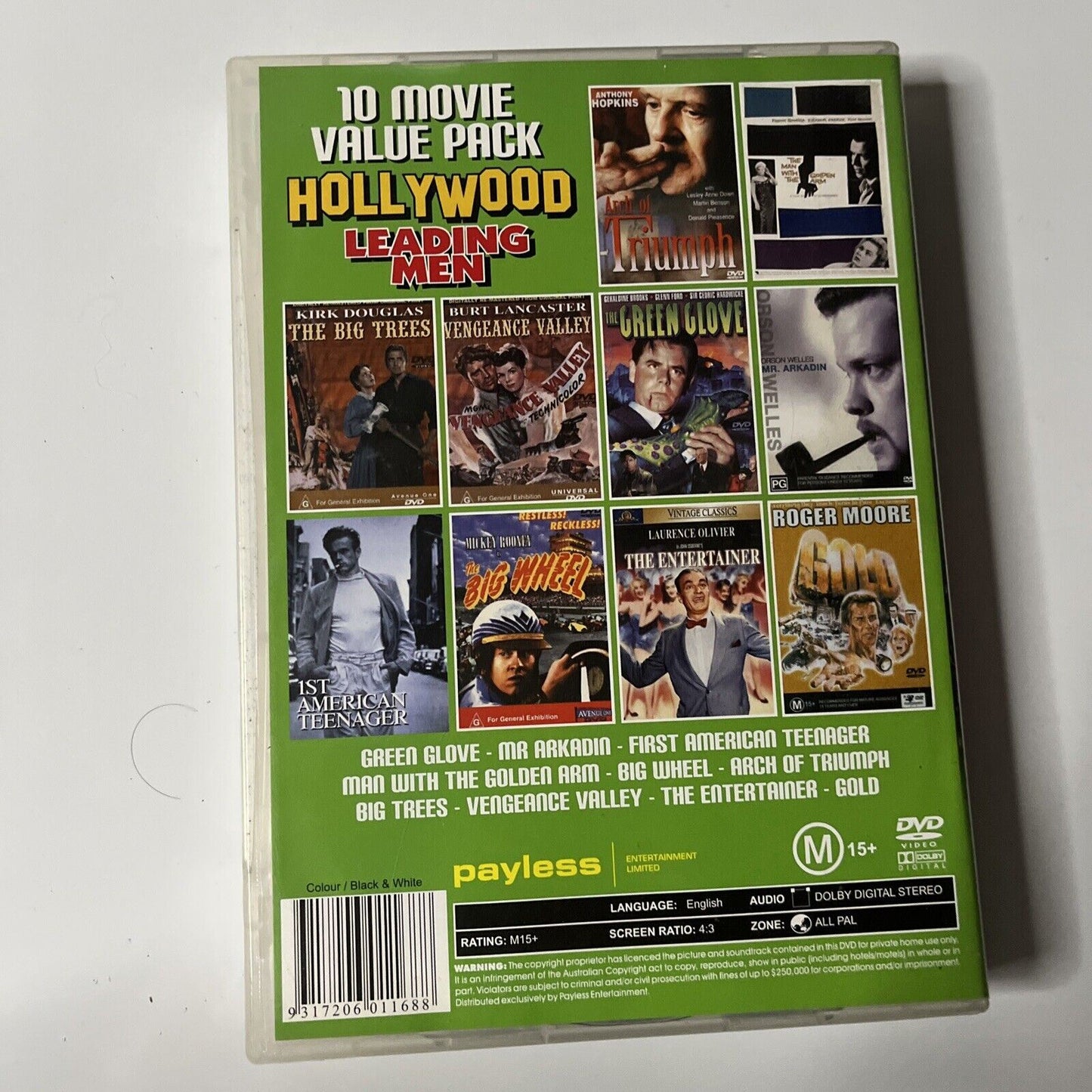 Hollywood Leading Men - DVD 10 Movie Value Pack All Regions