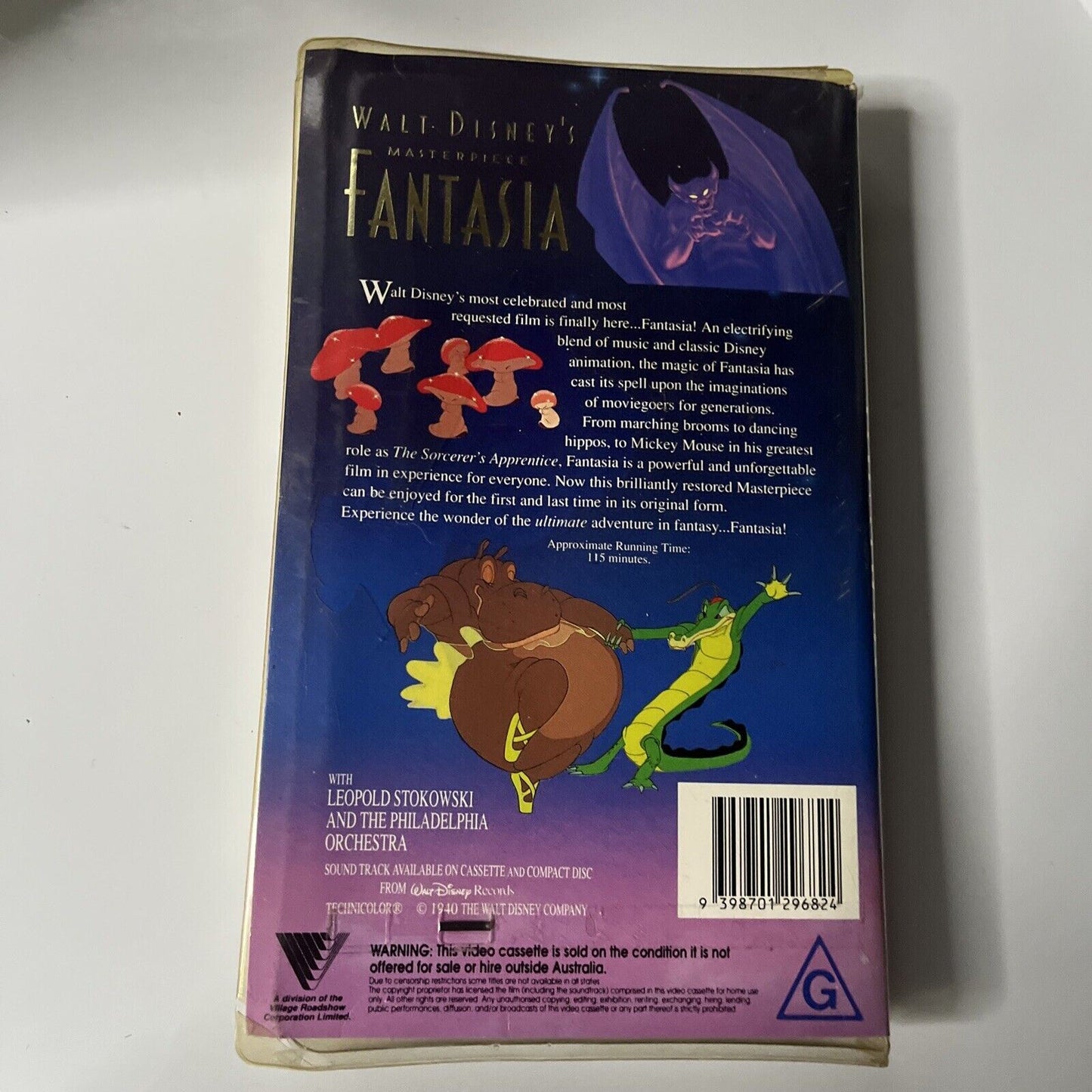 Fantasia - Original  Disney VHS Release [Clear Clamshell]  PAL