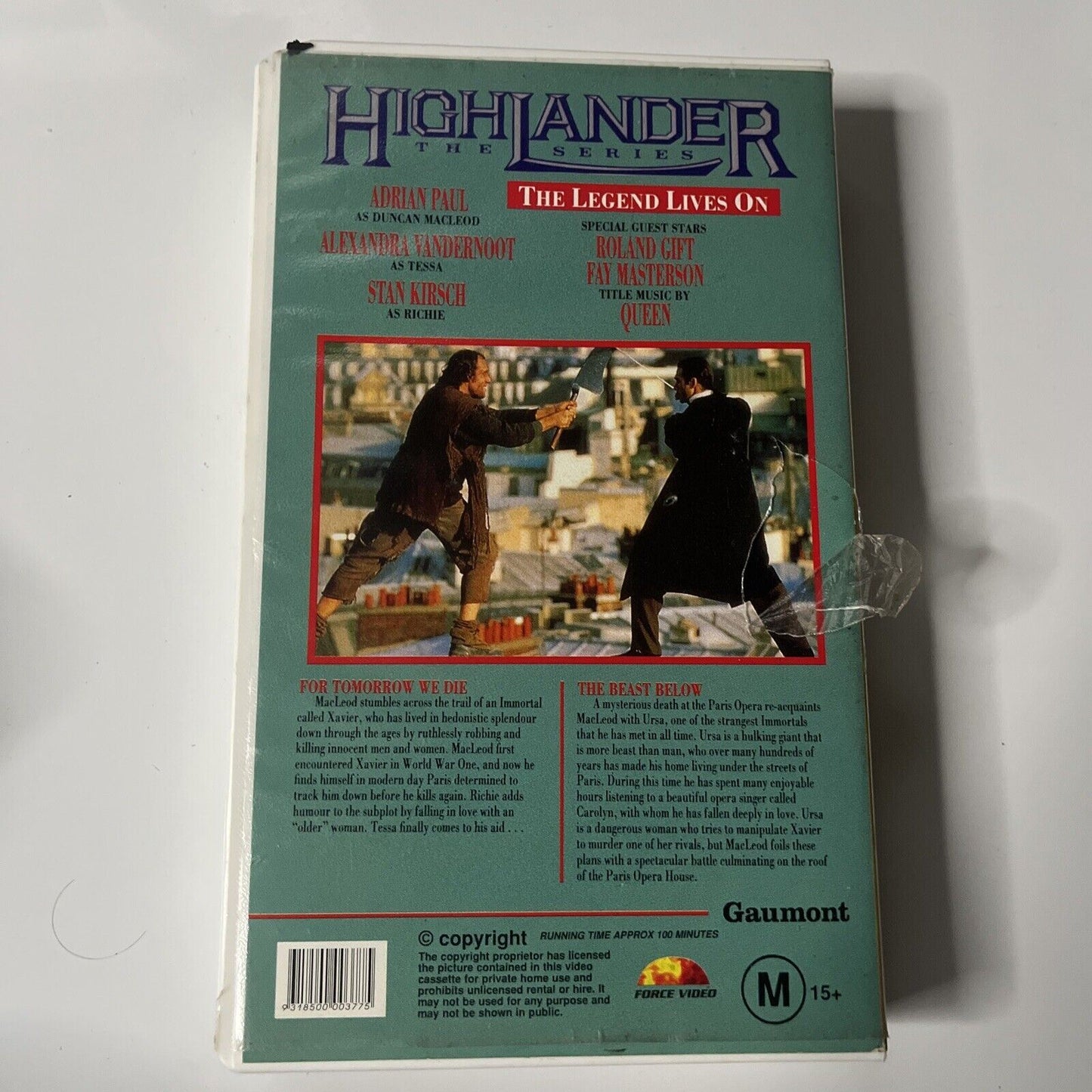 Highlander: The Series - The Legend Lives On - Volume 8 (VHS) PAL Adrian Paul