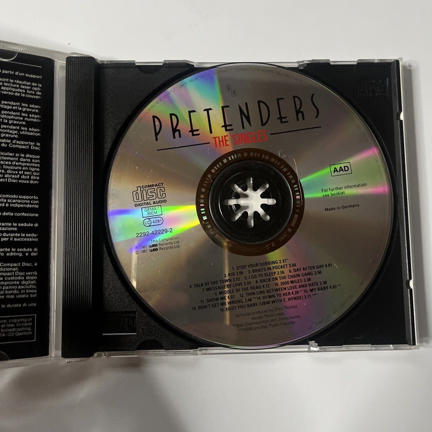 Pretenders - The Singles (CD, 1987)