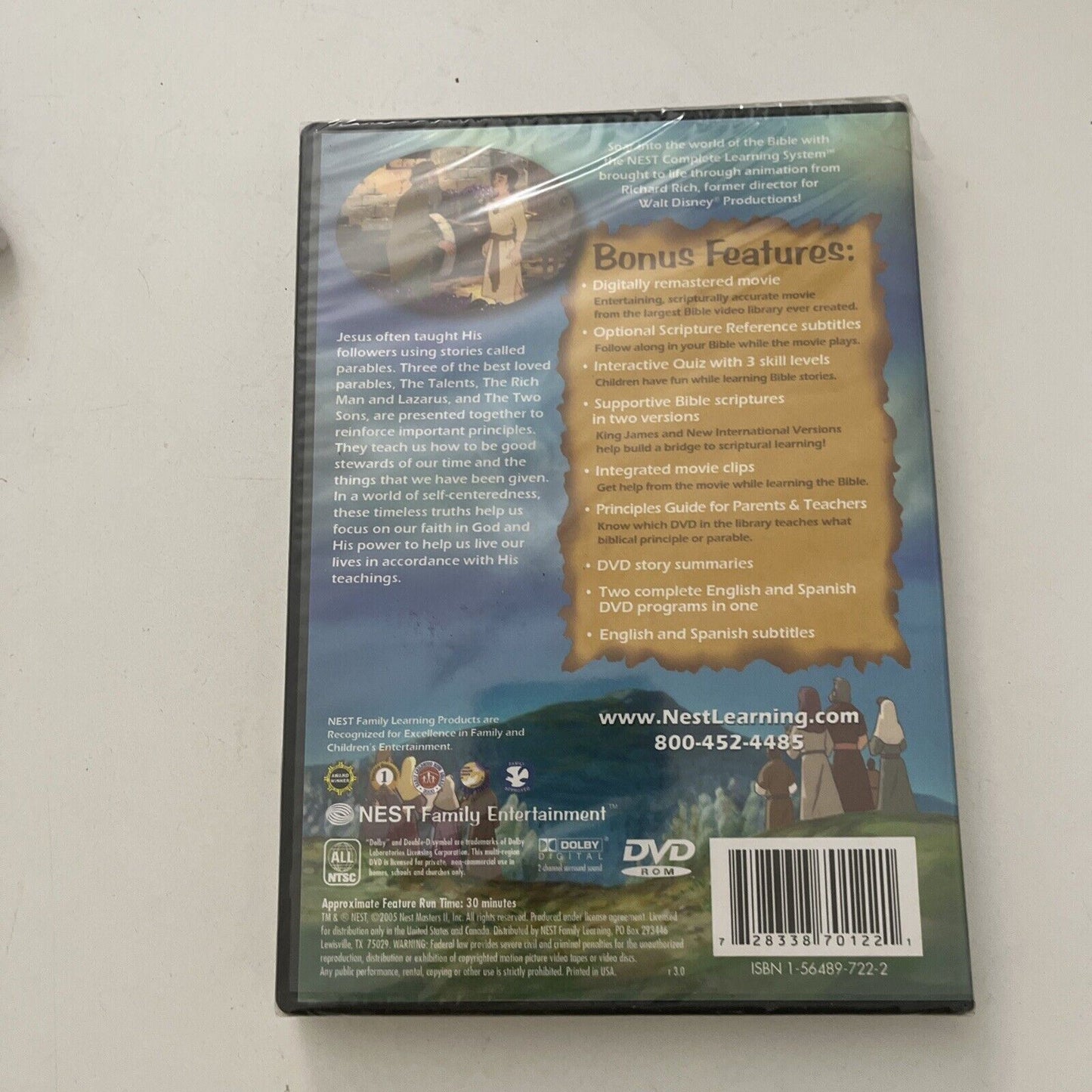 The Animated Stories from the New Testament: The Parables of Jesus (DVD) NEW