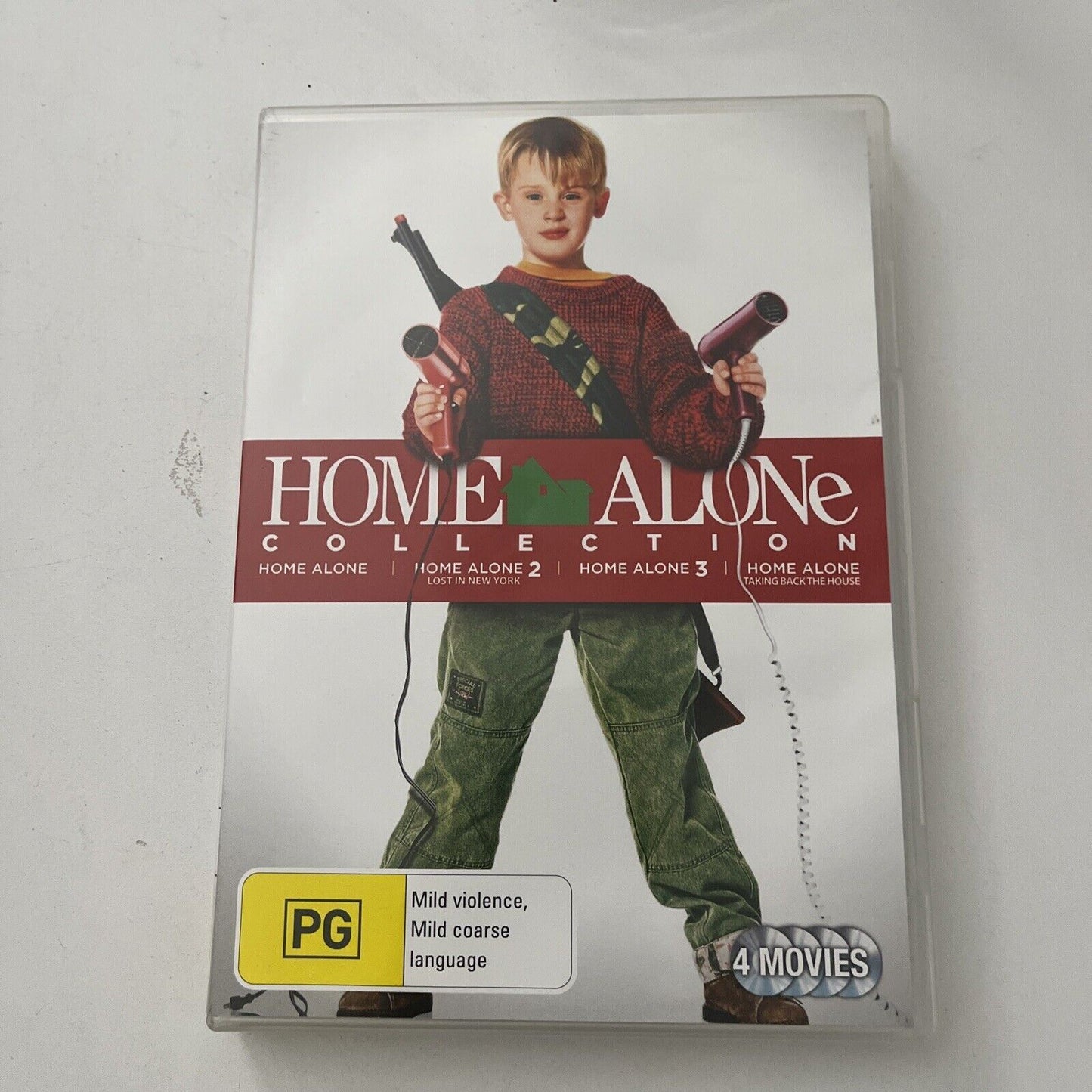 Home Alone 1,2,3,4 (DVD, 1990, 4-Disc) Macaulay Culkin Region 4