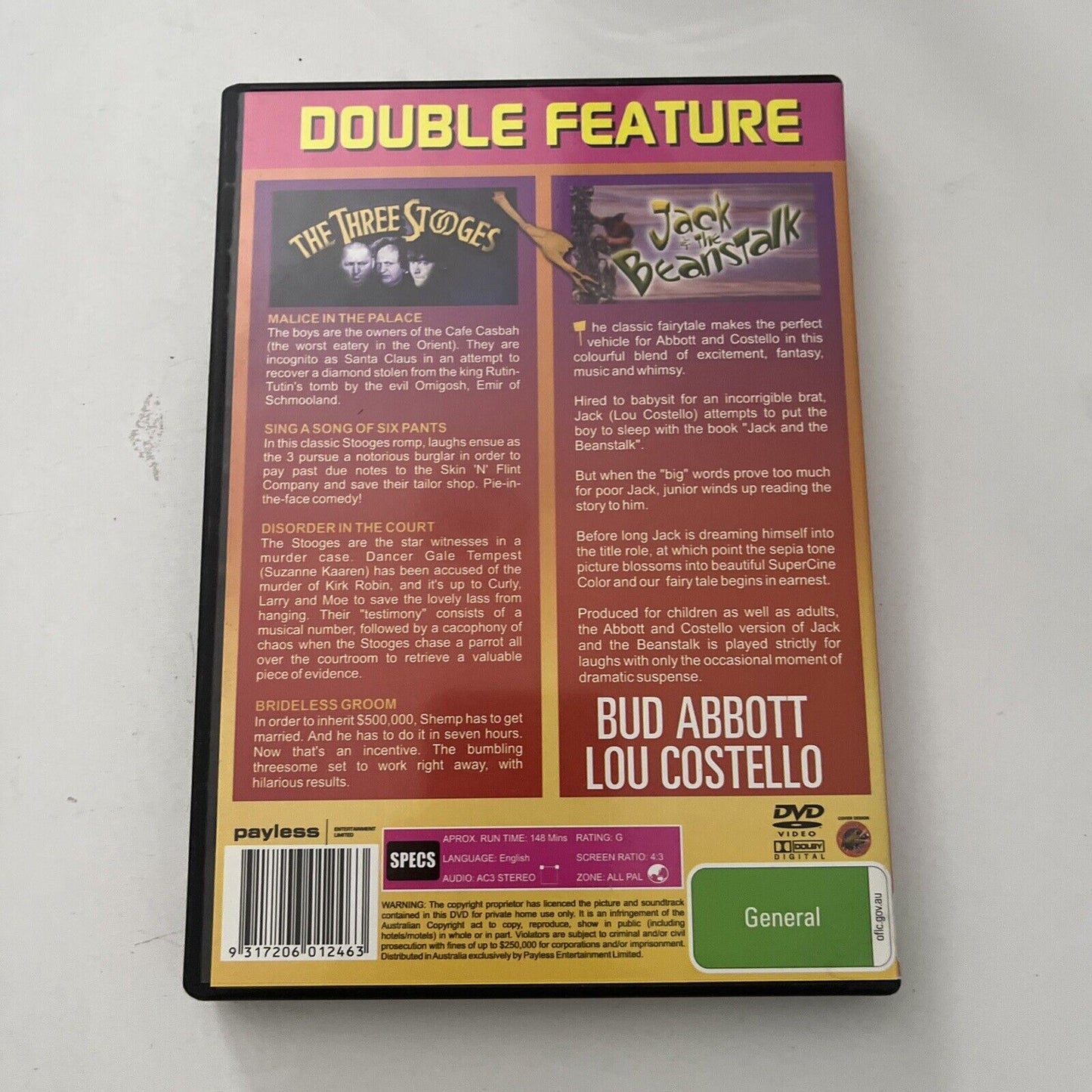 The Three Stooges / Jack & The Beanstalk (DVD) NEW  All Regions
