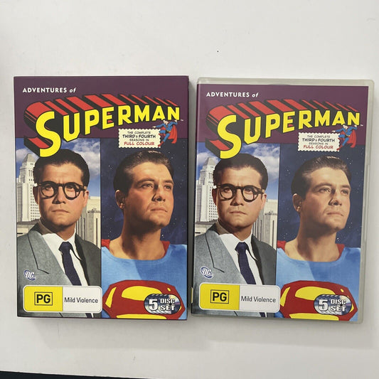 Adventures Of Superman : Season 3-4 (DVD, 1953, 5-Disc) Region 4