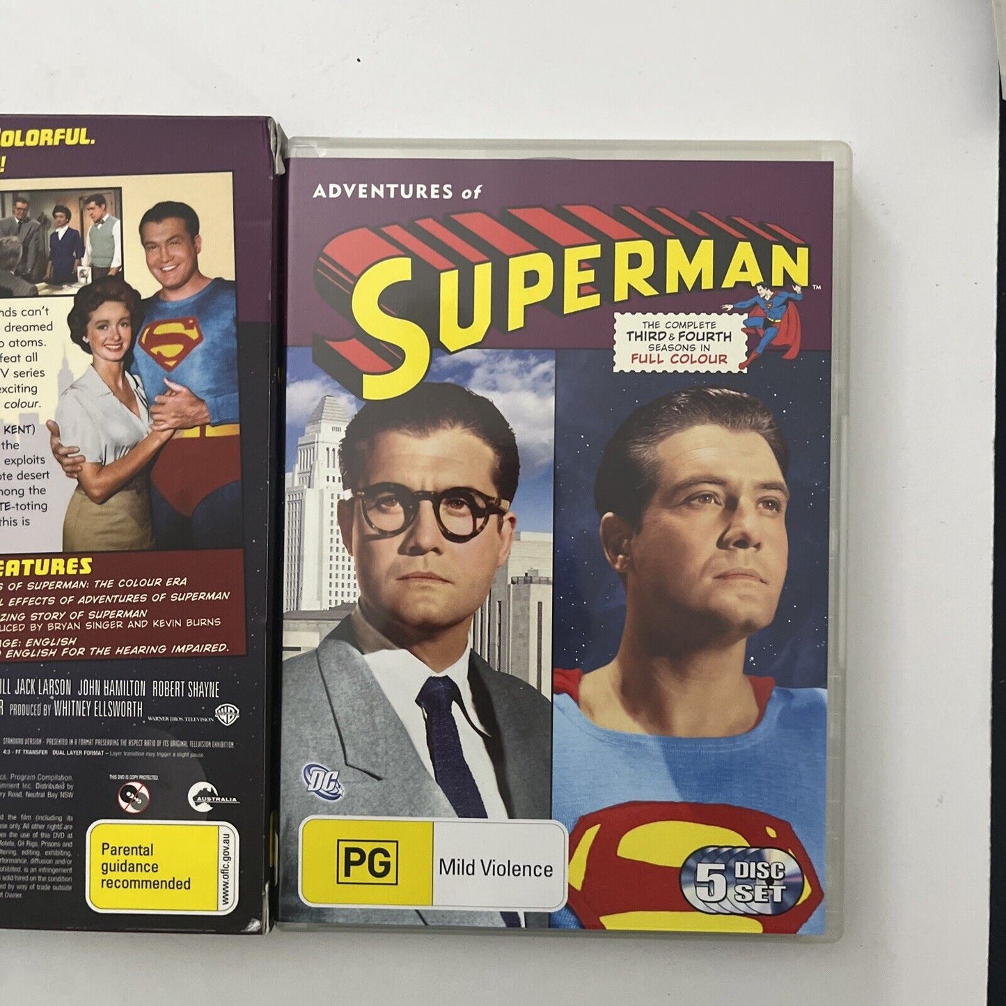 Adventures Of Superman : Season 3-4 (DVD, 1953, 5-Disc) Region 4