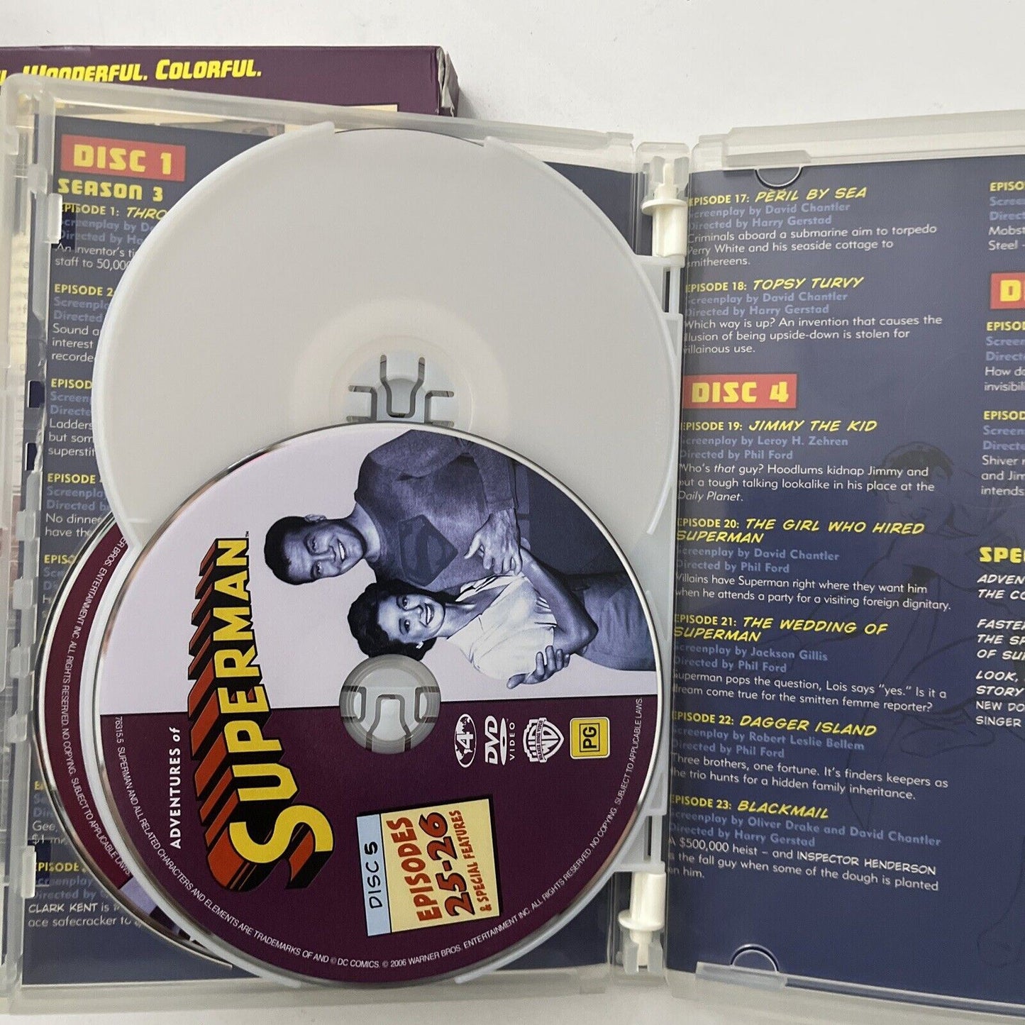 Adventures Of Superman : Season 3-4 (DVD, 1953, 5-Disc) Region 4