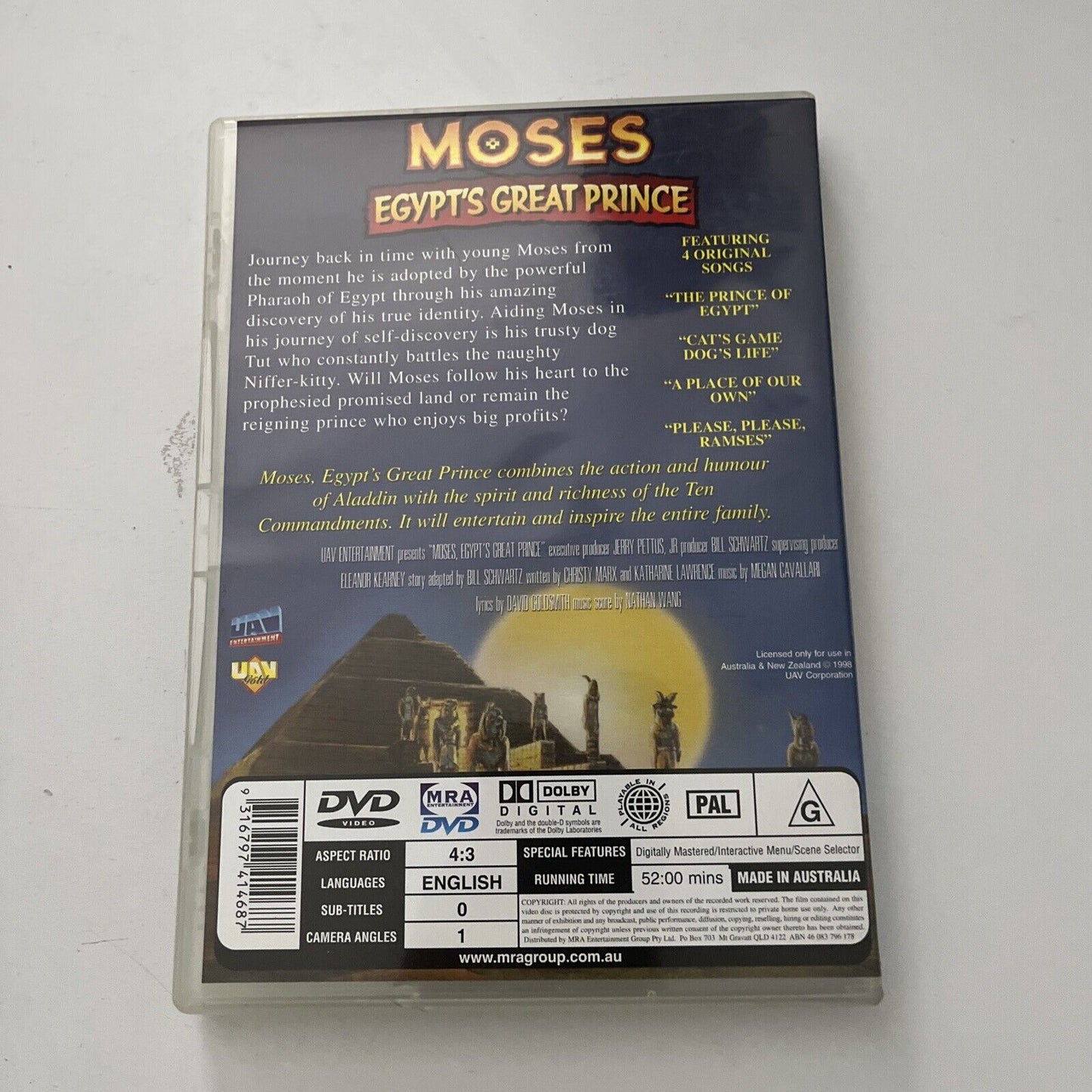 Moses - Egypt's Great Prince (DVD, 1998) NEW All Regions