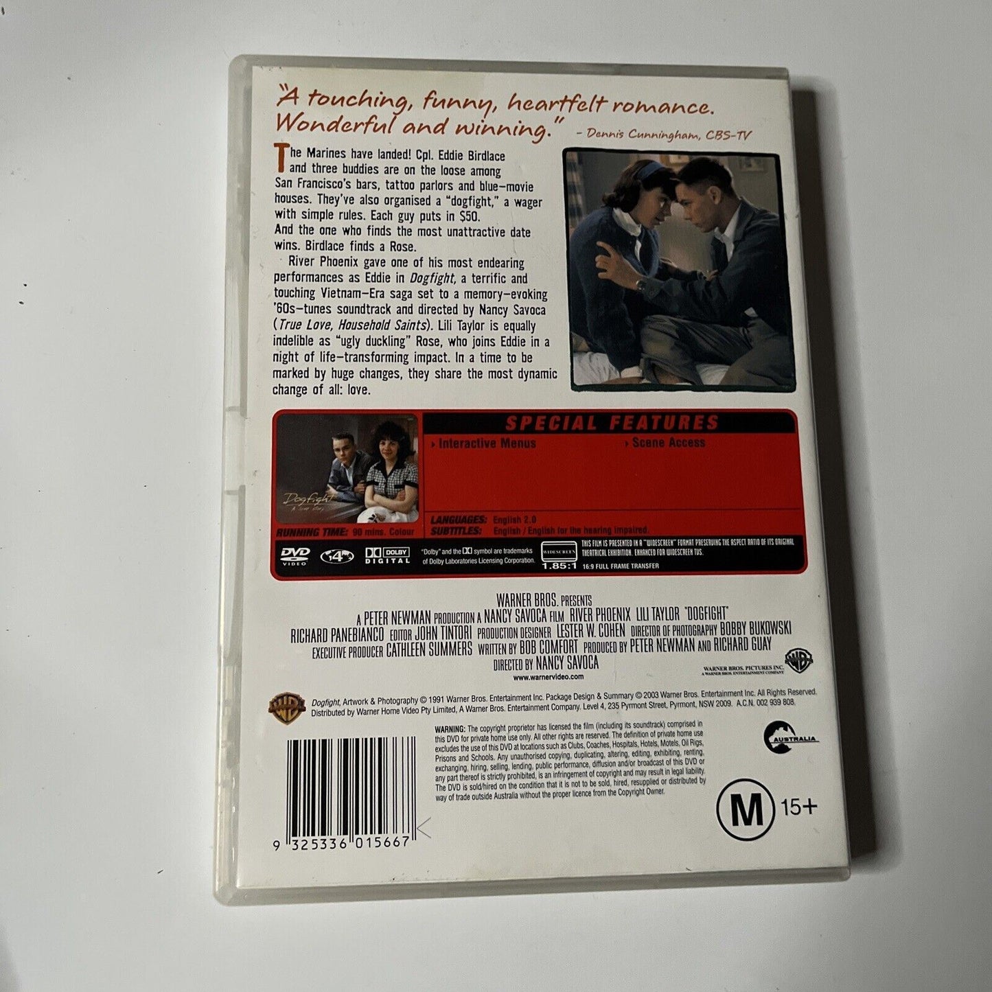 Dogfight (DVD, 1991) River Phoenix, Lili Taylor, Richard Panebianco NEW Region 4