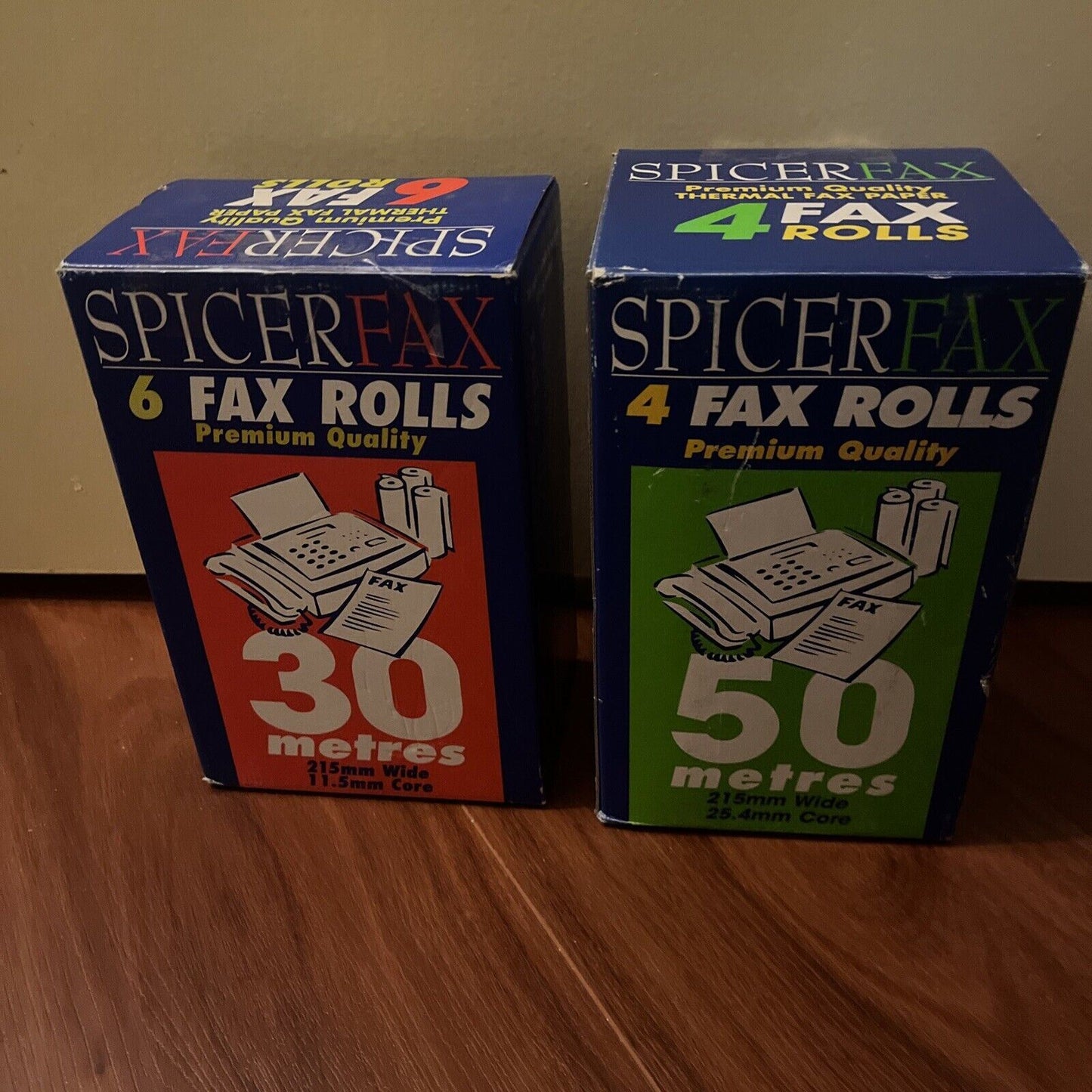 10x 50m Fax Rolls -  Spicer Fax 50m (4x Rolls) + 30m (6x Rolls) Premium Quality