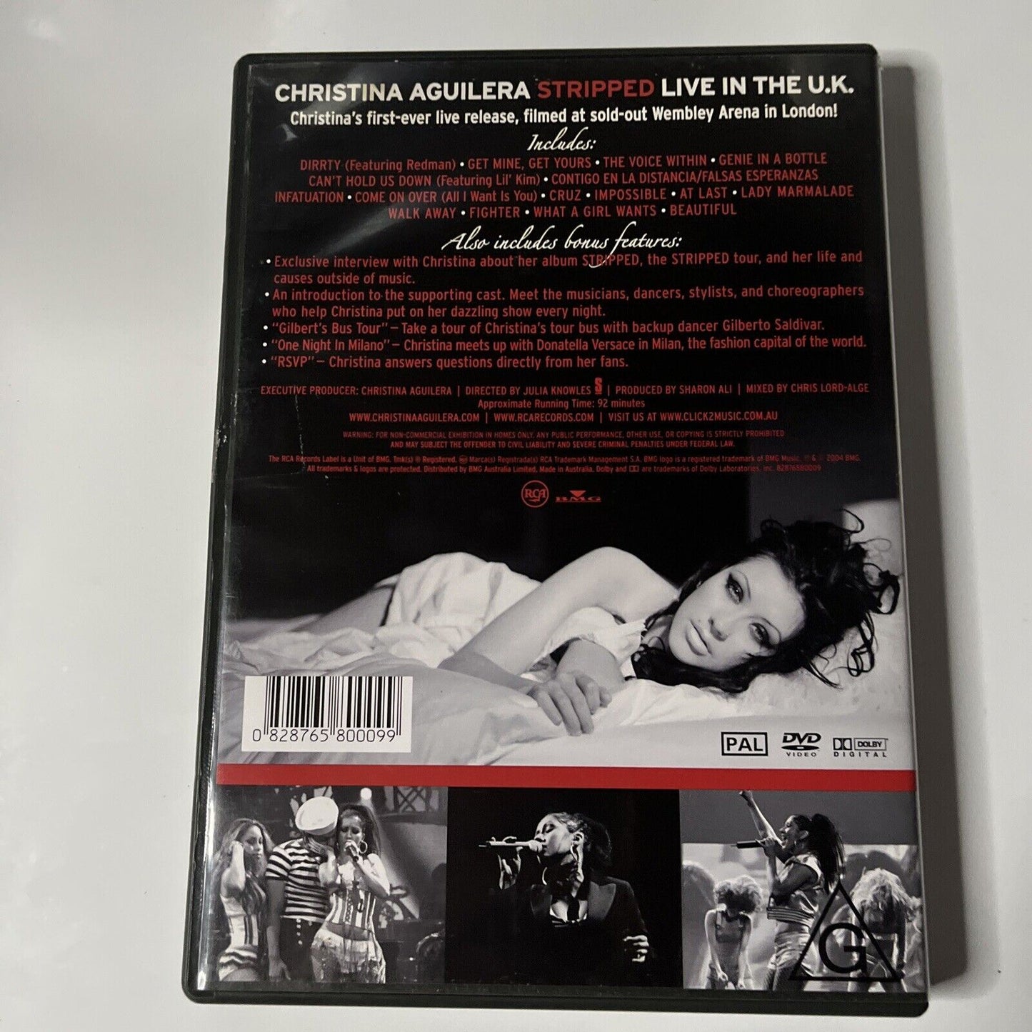 Christina Aguilera - Stripped...Live in the UK (DVD, 2004) All Regions