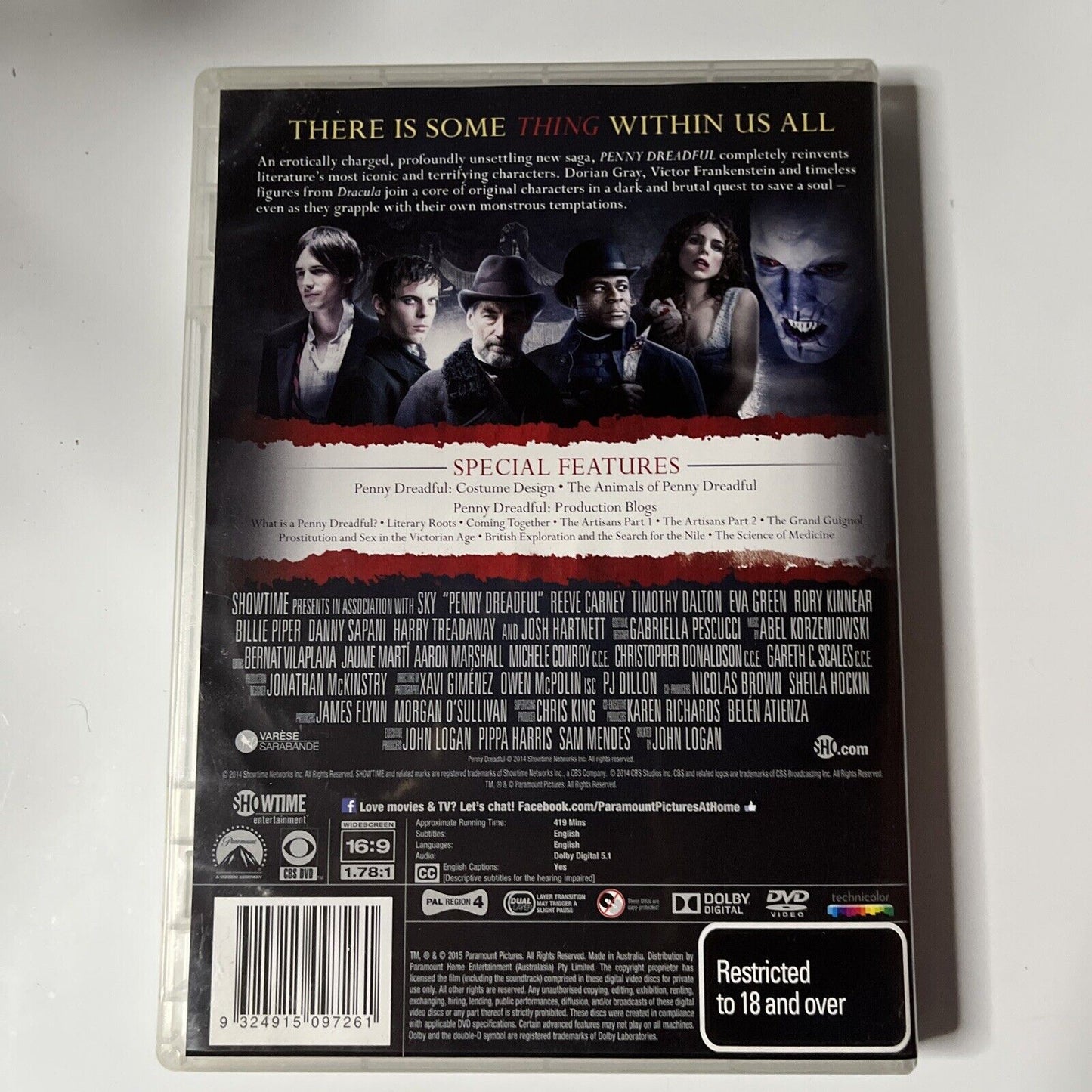 Penny Dreadful : Season 1 (DVD, 2014, 3-Disc) Eva Green, Billie Piper Region 4