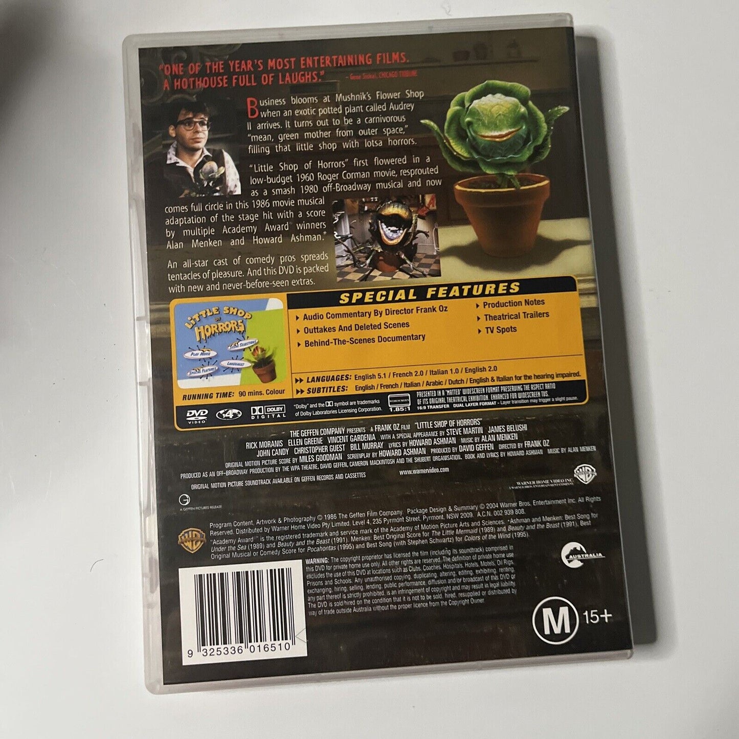 Little Shop Of Horrors (DVD, 1986) Rick Moranis, Steve Martin NEW Region 4