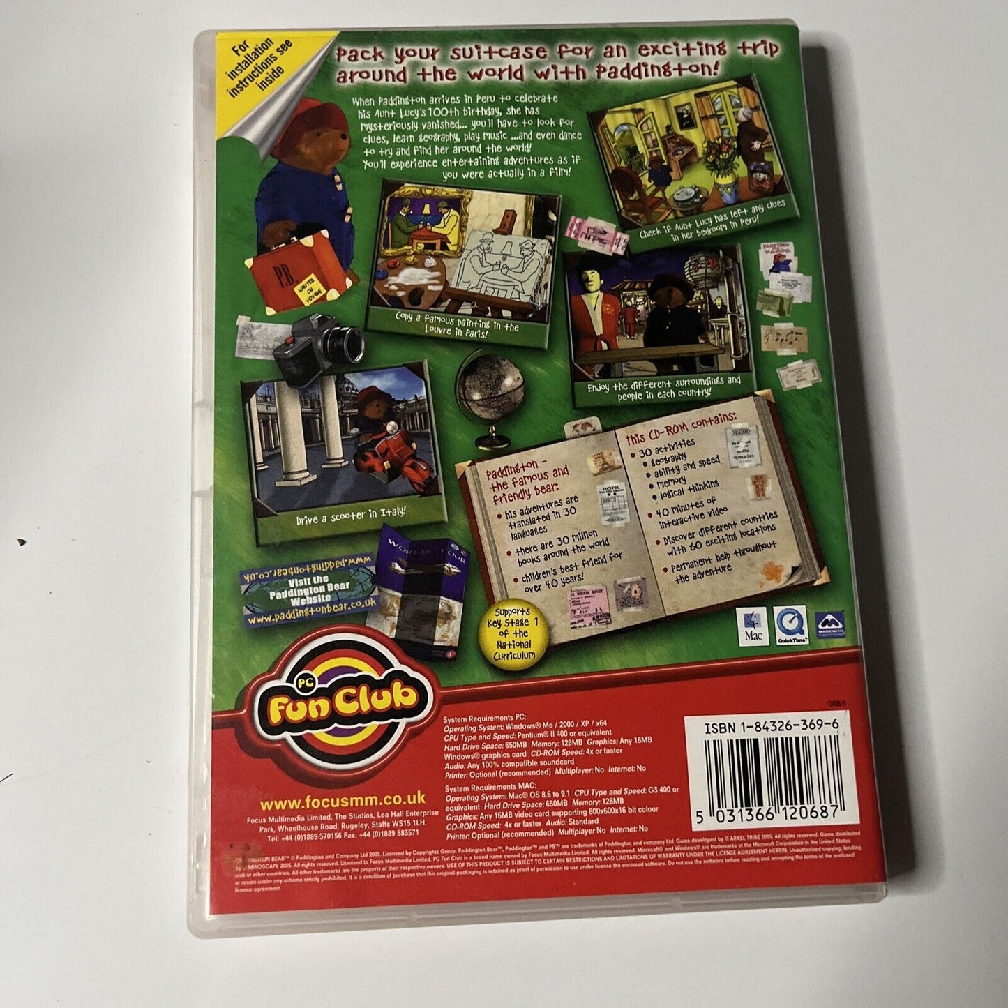 Paddington The World Mystery Tour - PC Mac (CDROM, 2005) Windows XP