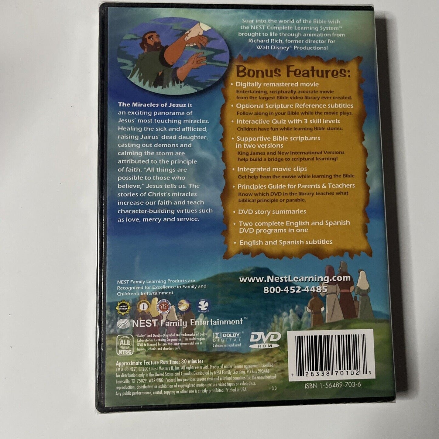 *New Sealed* The Miracle of Jesus  The Animated Stories of the New Testament DVD