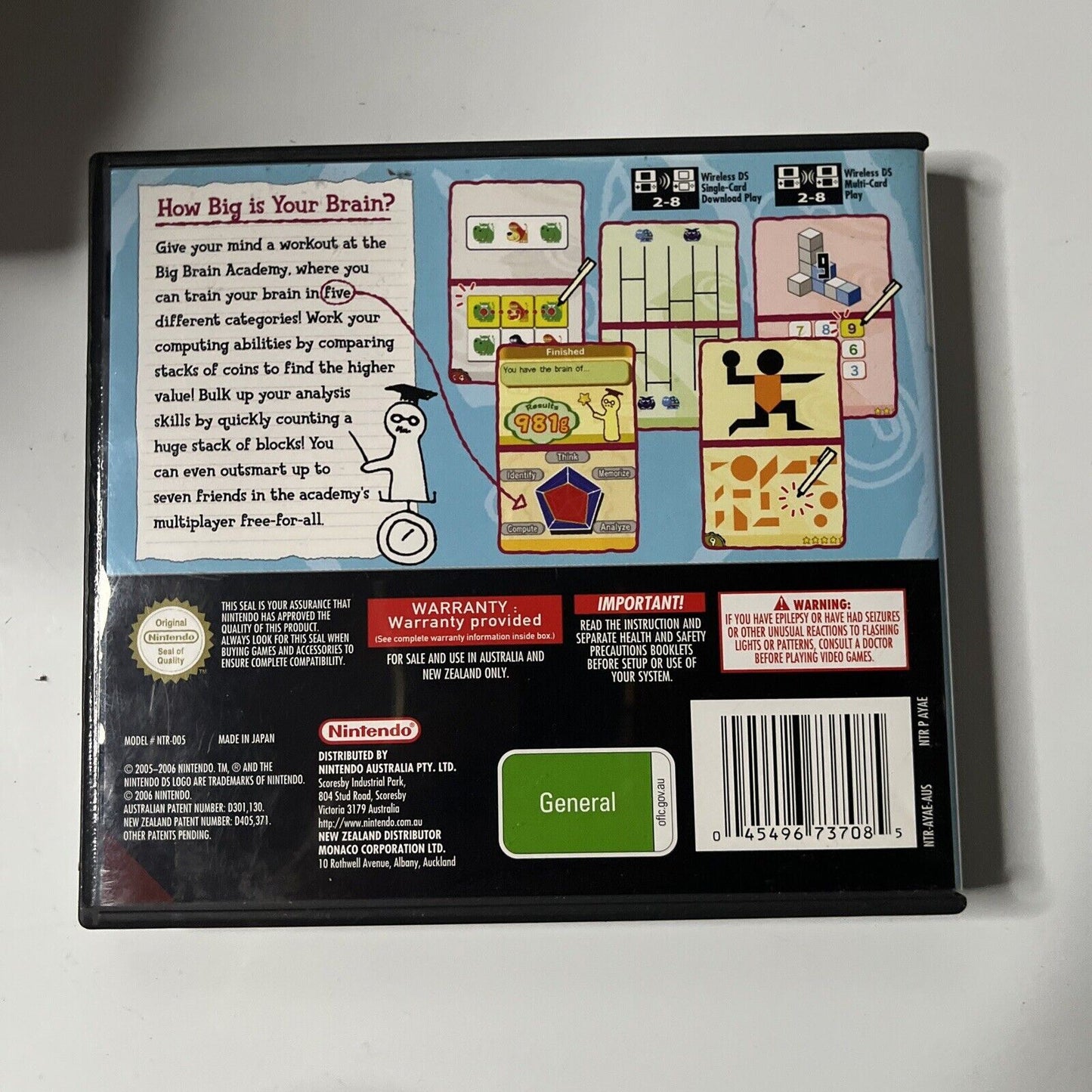 Big Brain Academy Nintendo DS Game  Complete with Manual