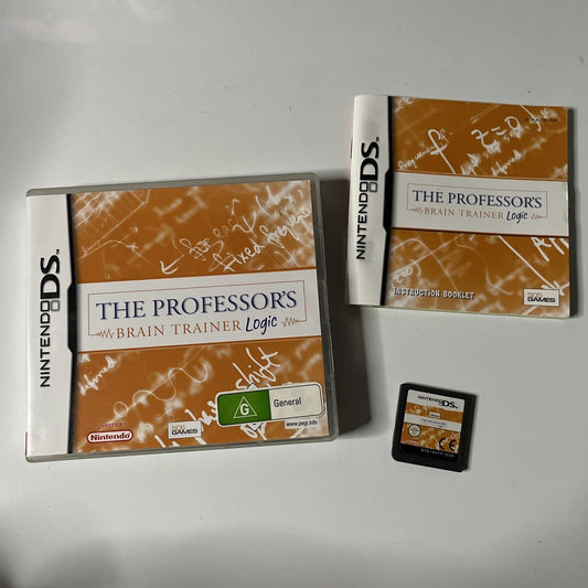 The Professor's Brain Trainer Logic - Nintendo DS Game + Manual