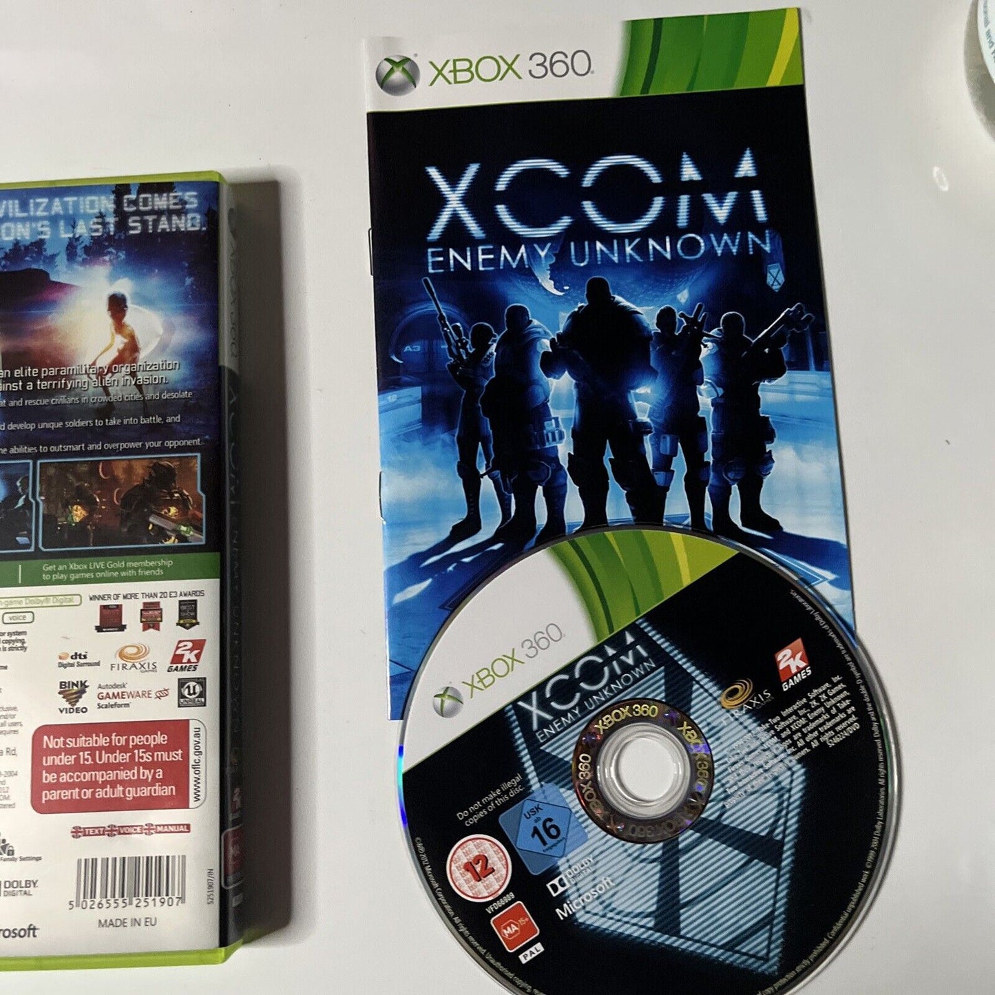 XCOM Enemy Unknown Xbox 360 + Manual PAL
