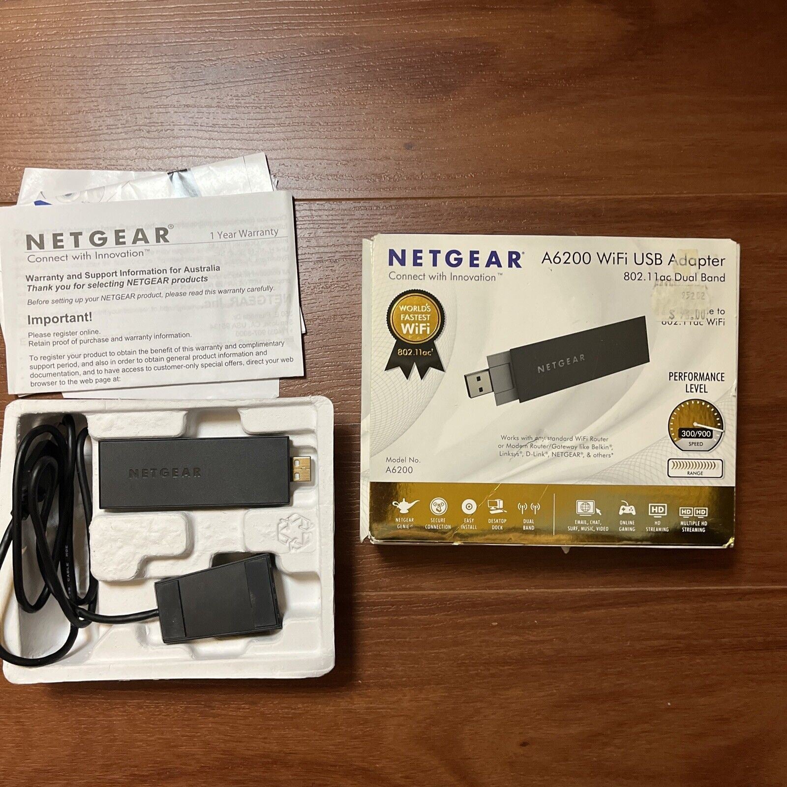 Netgear A6200 WiFi USB Adapter 802.11ac Dual Band – Retro Unit