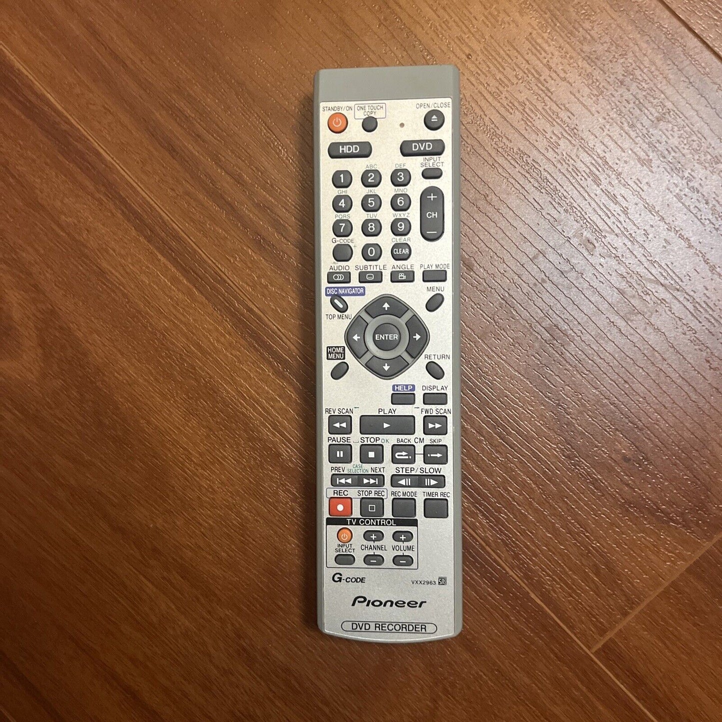 Genuine Pioneer VXX2963 Remote Control for DVD Recorder *Missing Battery Cover*