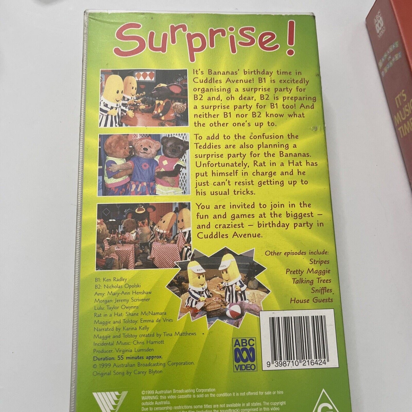 Bananas in Pyjamas: Surprise Party / It's Music Time! (VHS) PAL