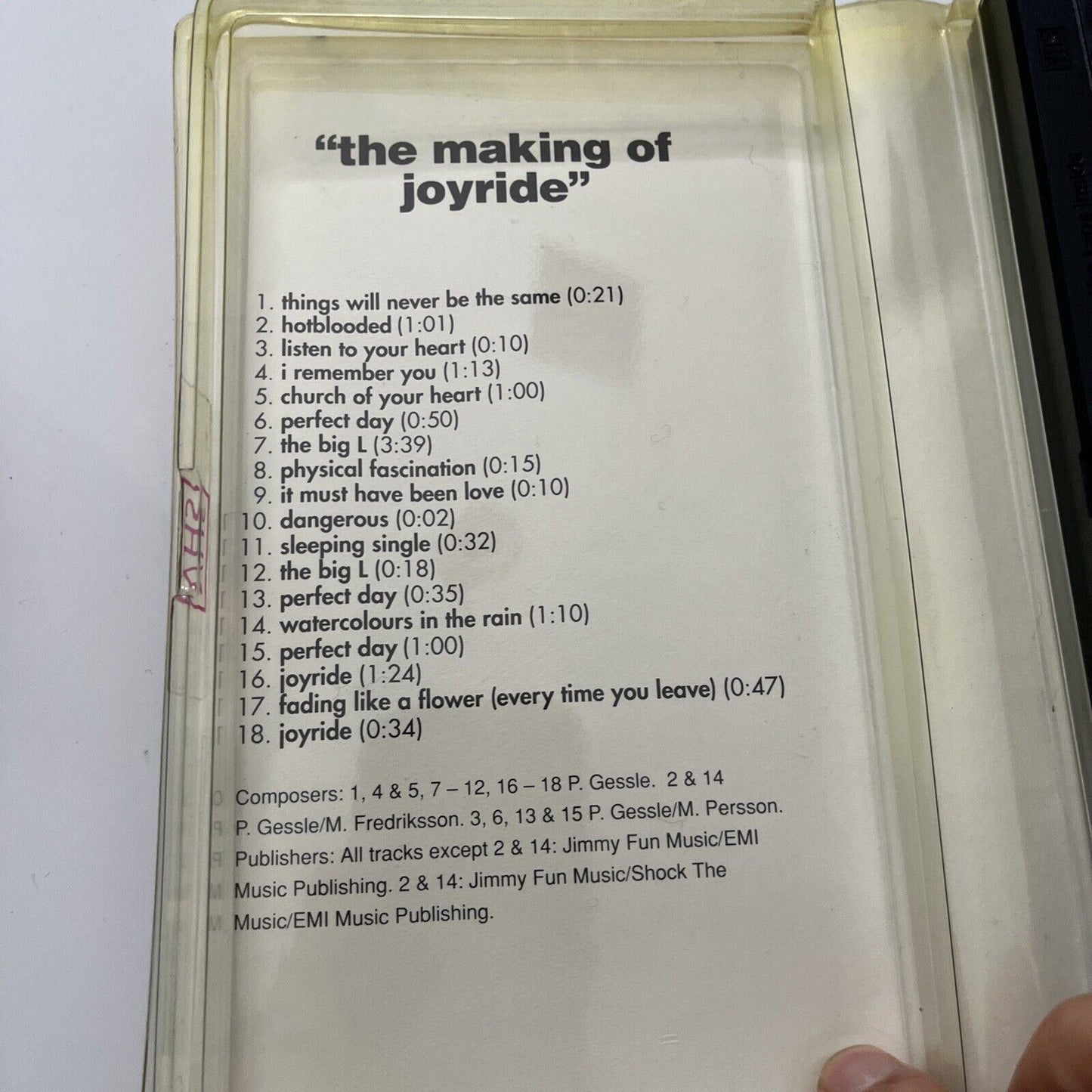 ROXETTE : The Videos (VHS, 1991) PAL small clamshell