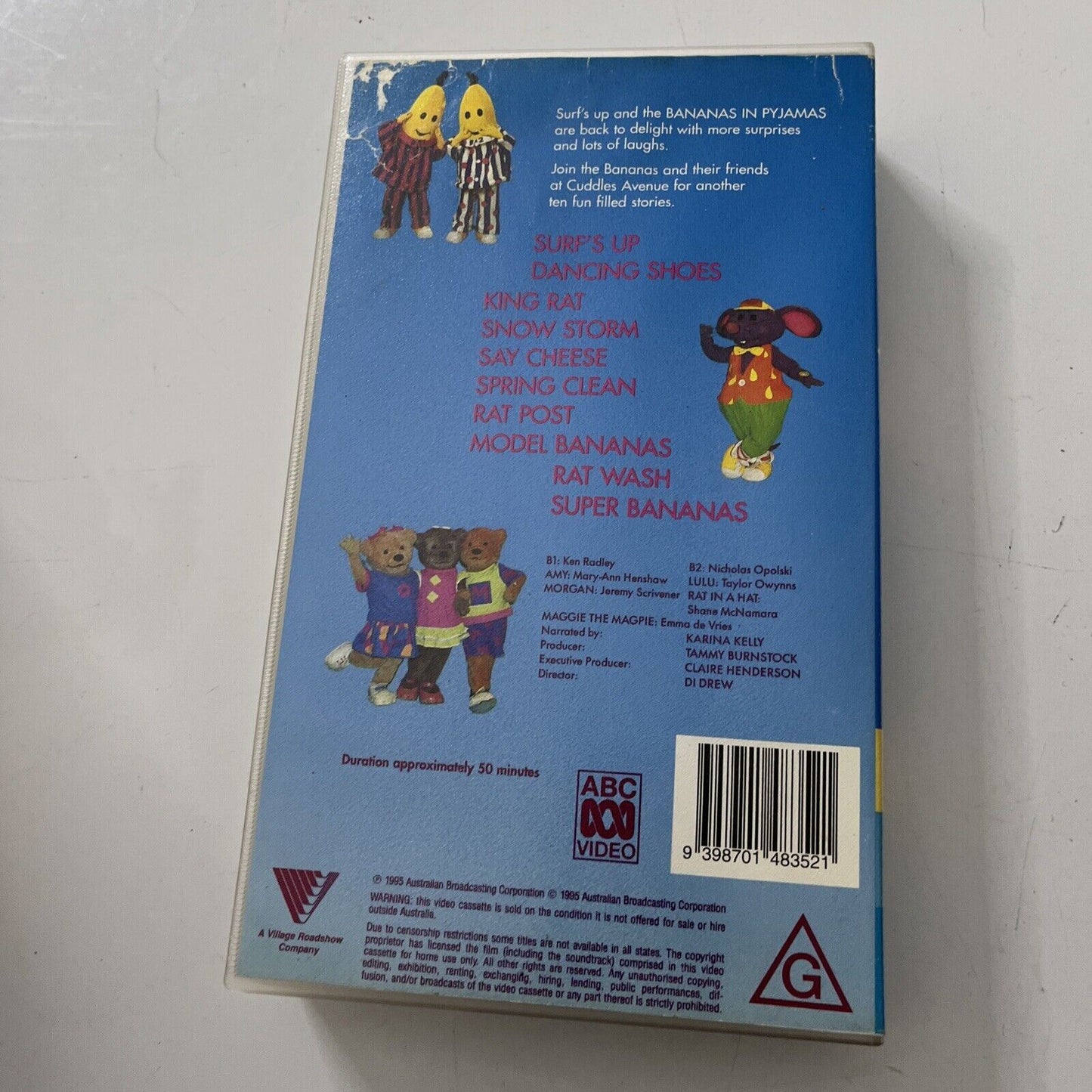 Bananas in Pyjamas - Surf's Up (VHS, 1994) Video Movie Tape PAL