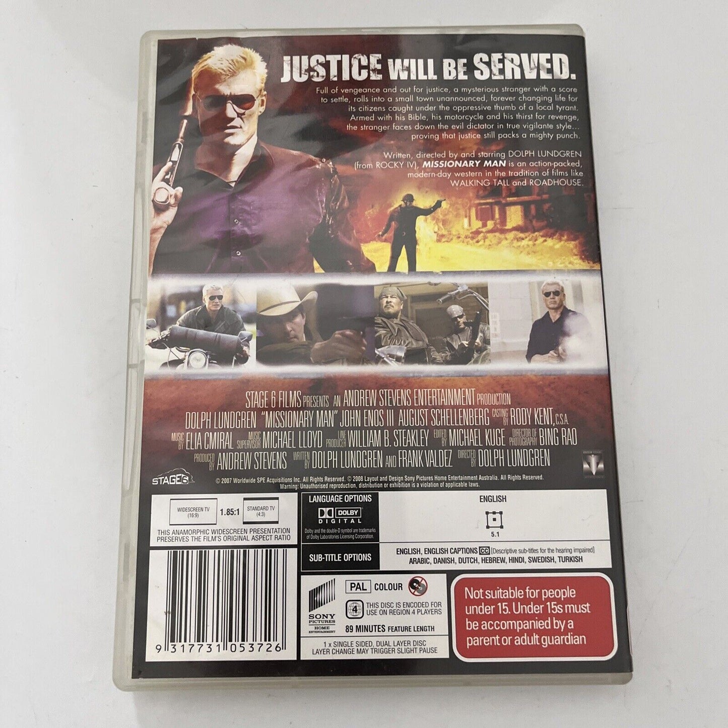 Missionary Man (DVD, 2007) Dolph Lundgren, Kateri Walker, Region 4