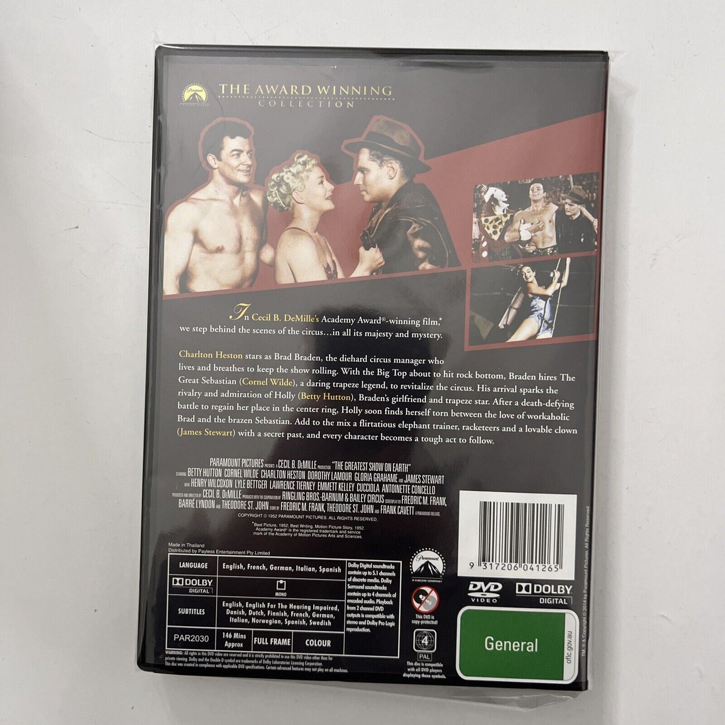 Cecil B. DeMille's: The Greatest Show On Earth (DVD, 1952) NEW Region 4