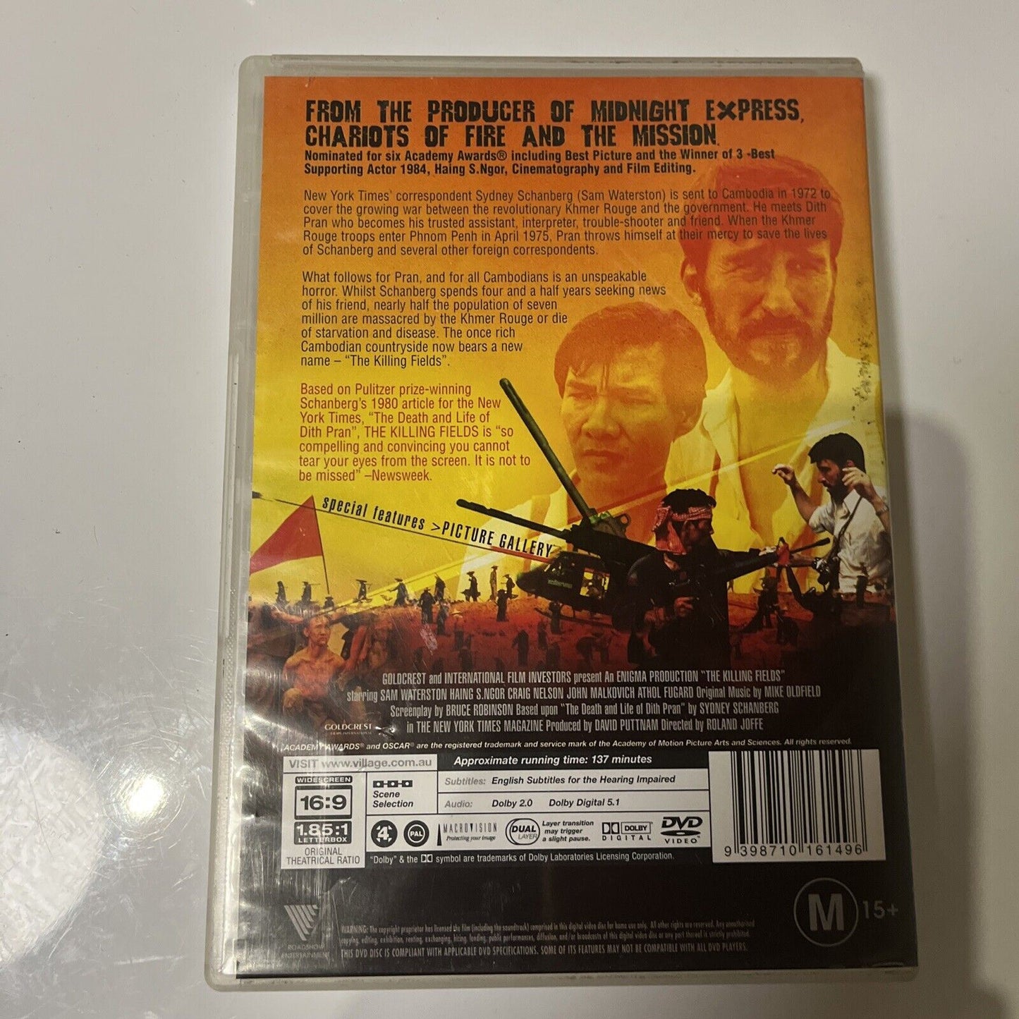 The Killing Fields (DVD, 1984) Sam Waterston, Haing S. Ngor, Region 4