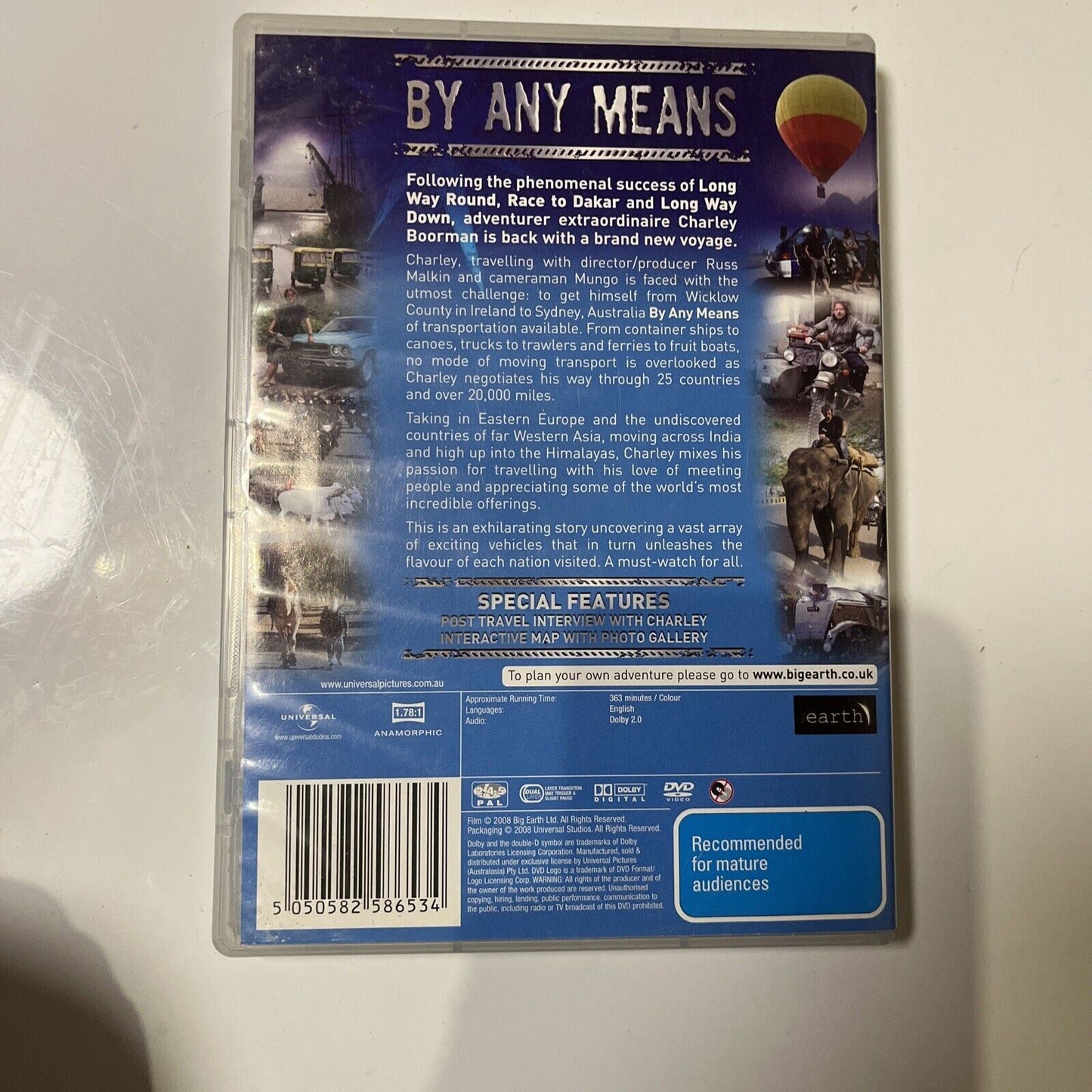 By Any Means (DVD, 2008, 2-Disc) Charley Boorman Region 4,2