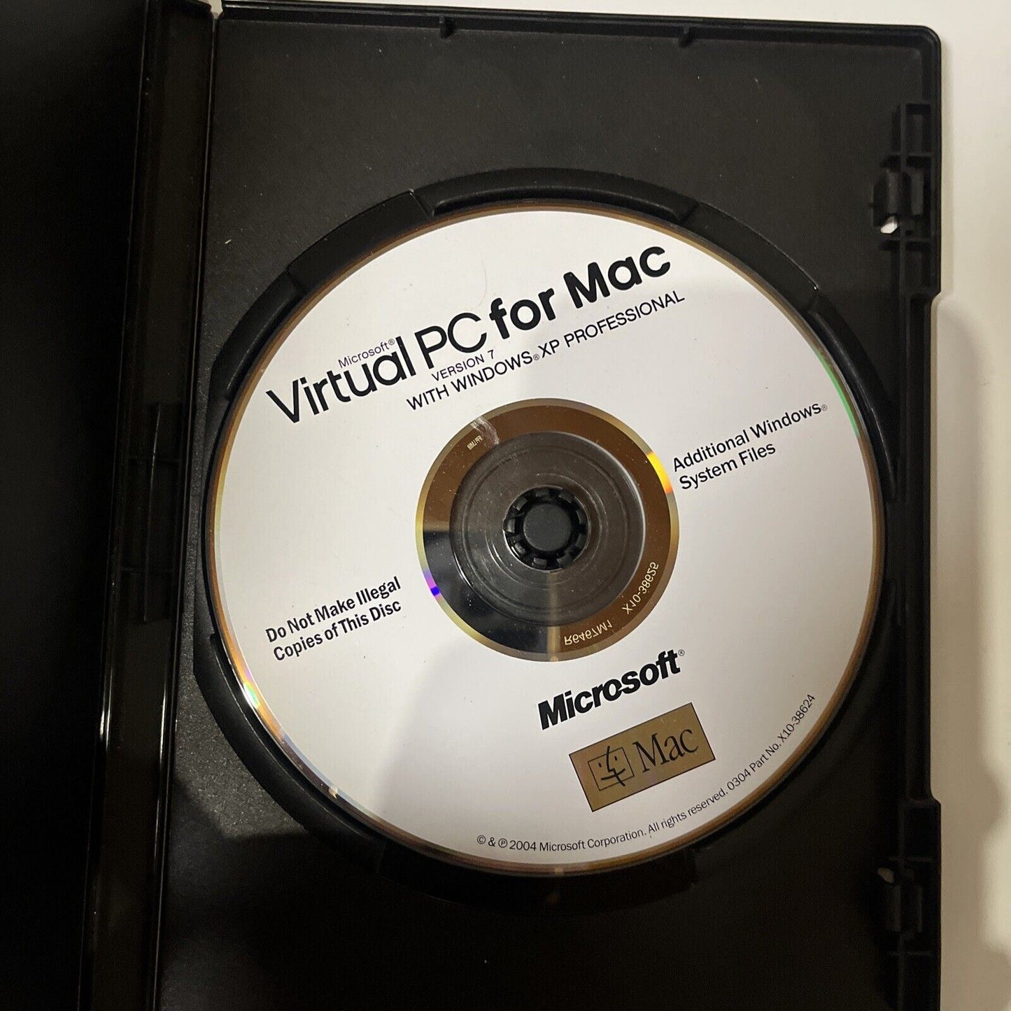 Microsoft Virtual PC for Mac Version 7 with Windows XP Professional CDROM