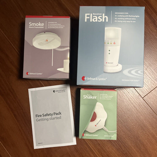 Bellman & Symfon Fire Safety Kit: Smoke Alarm Transmitter, Receiver Flash,