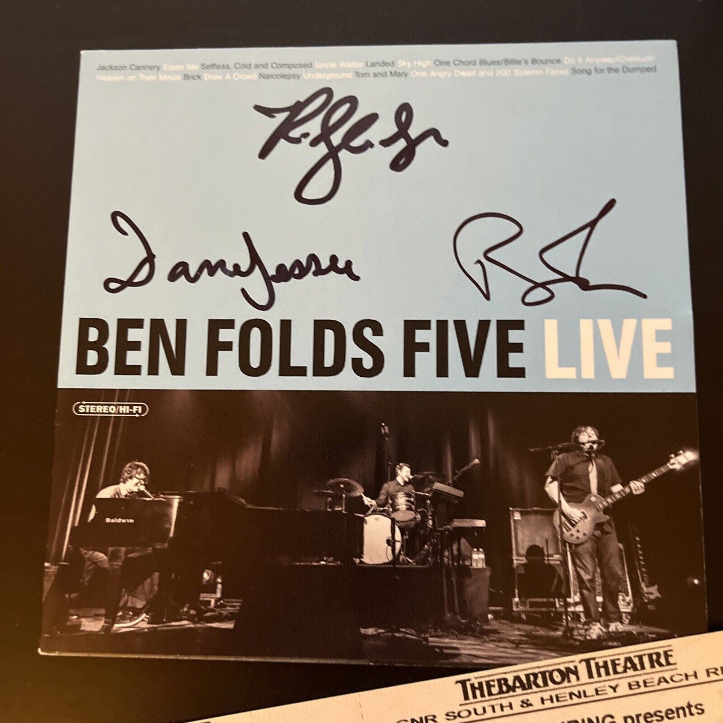 *Autographed & Tickets* Ben Folds Five - Ben Folds Five Live (CD, 2013)