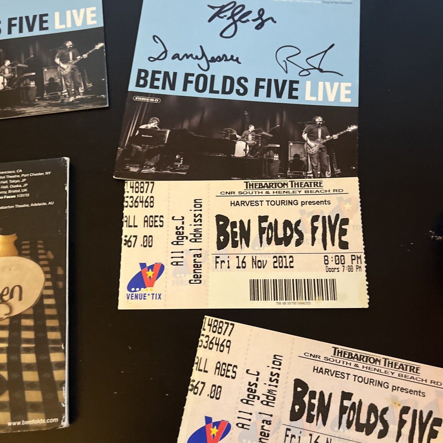 *Autographed & Tickets* Ben Folds Five - Ben Folds Five Live (CD, 2013)