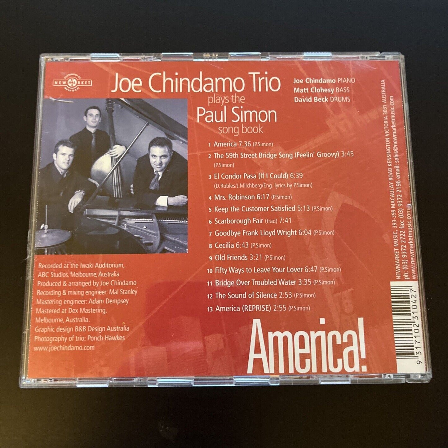 Joe Chinadamo Trio - America! Plays the Paul Simon Song Book (CD, 2002)