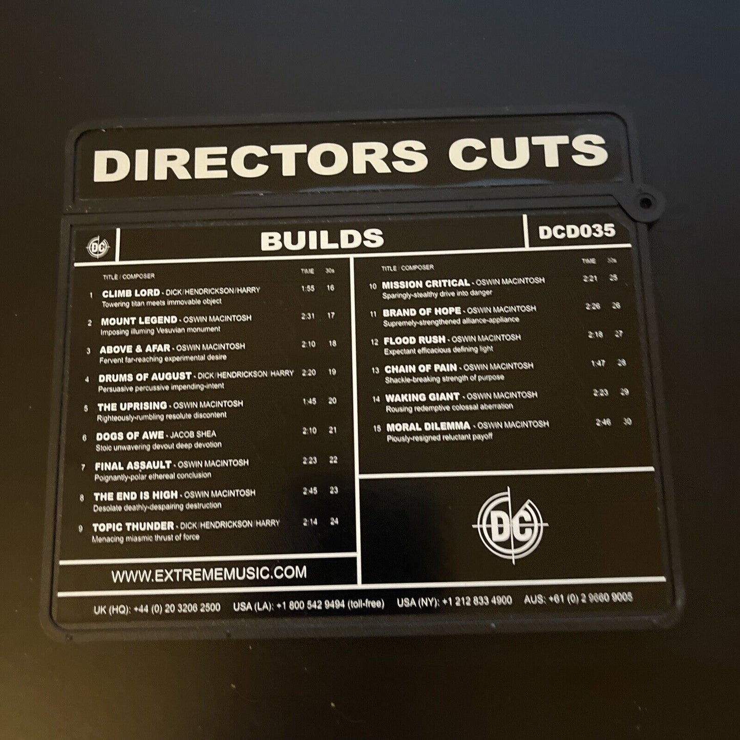 Production Music Library - Directors Cuts - Builds DCD035 (CD, 2008)