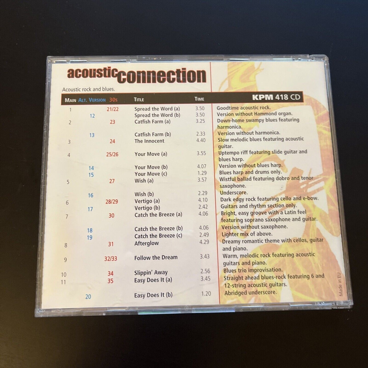 KPM Music 418 - Clem Clempson - Acoustic Connection (CD, 1999)