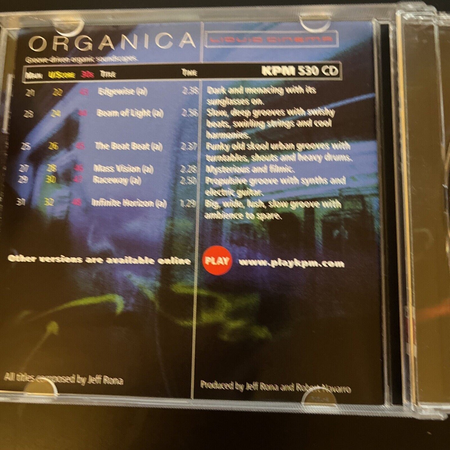 KPM Music 530 - Liquid Cinema - Organica (CD, 2003)