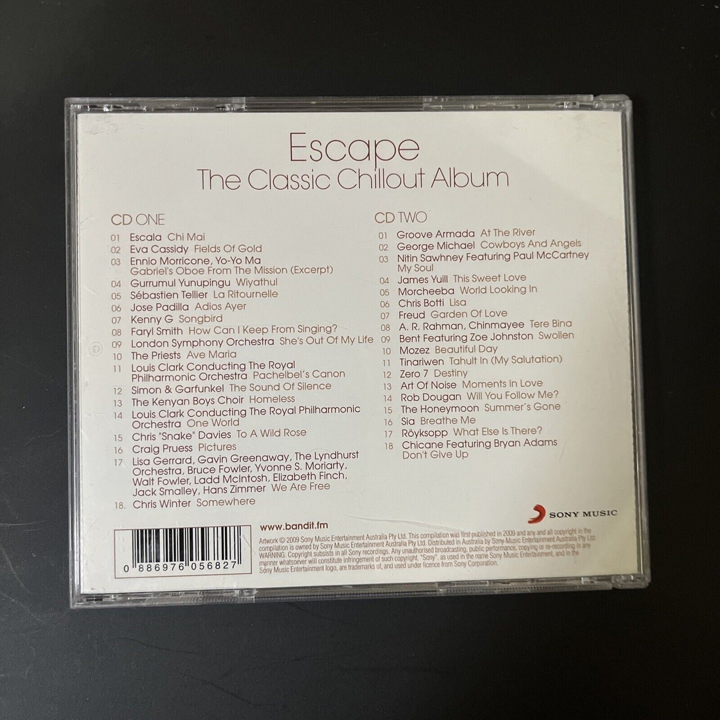 Escape: the Classic Chillout Album by Various Artists (CD, 2009)