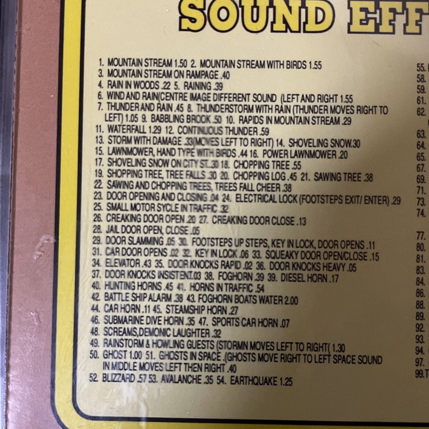 Sound Effects 4 - 99 Sound Effects (CD, 1994)