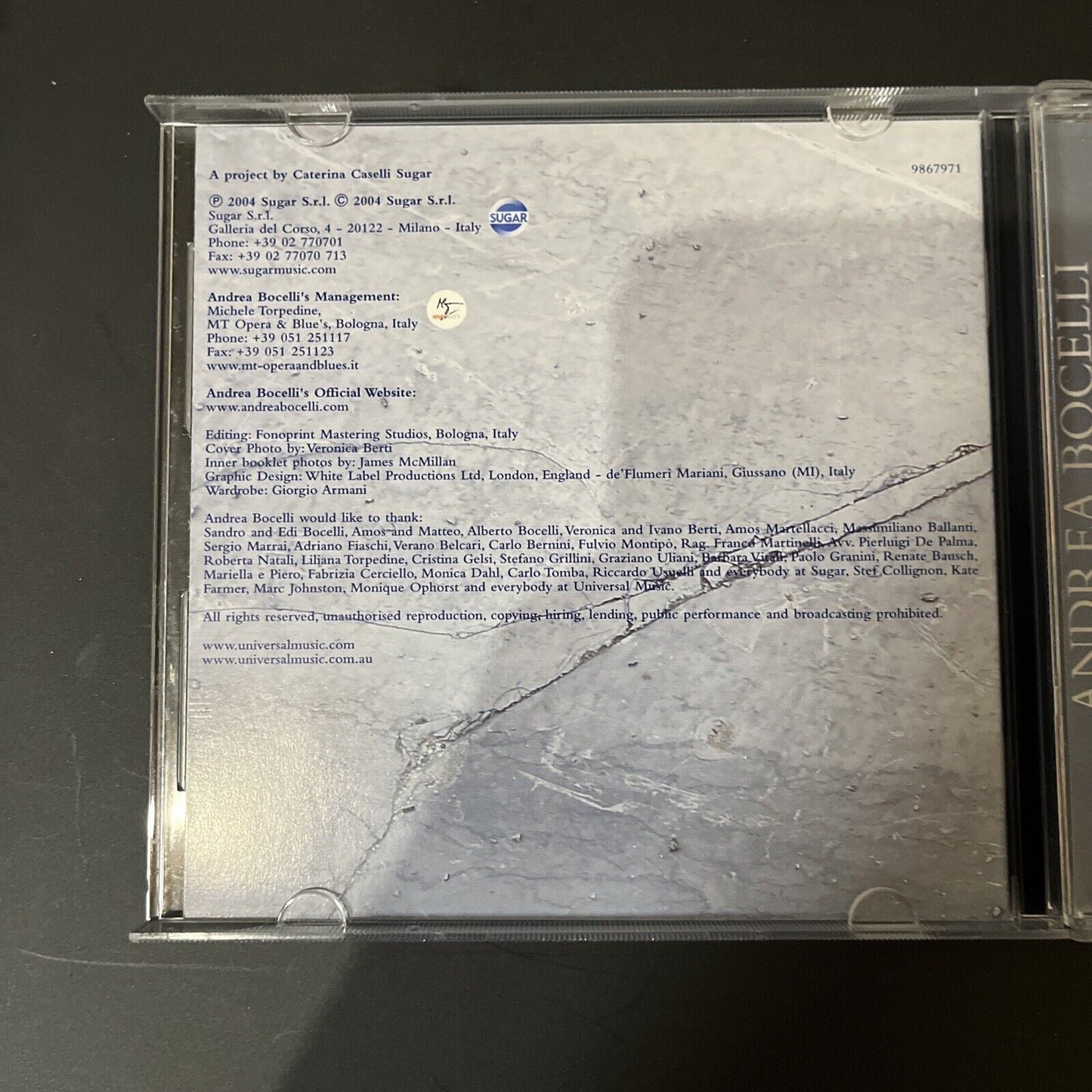Andrea Bocelli - Andrea (CD, 2004)